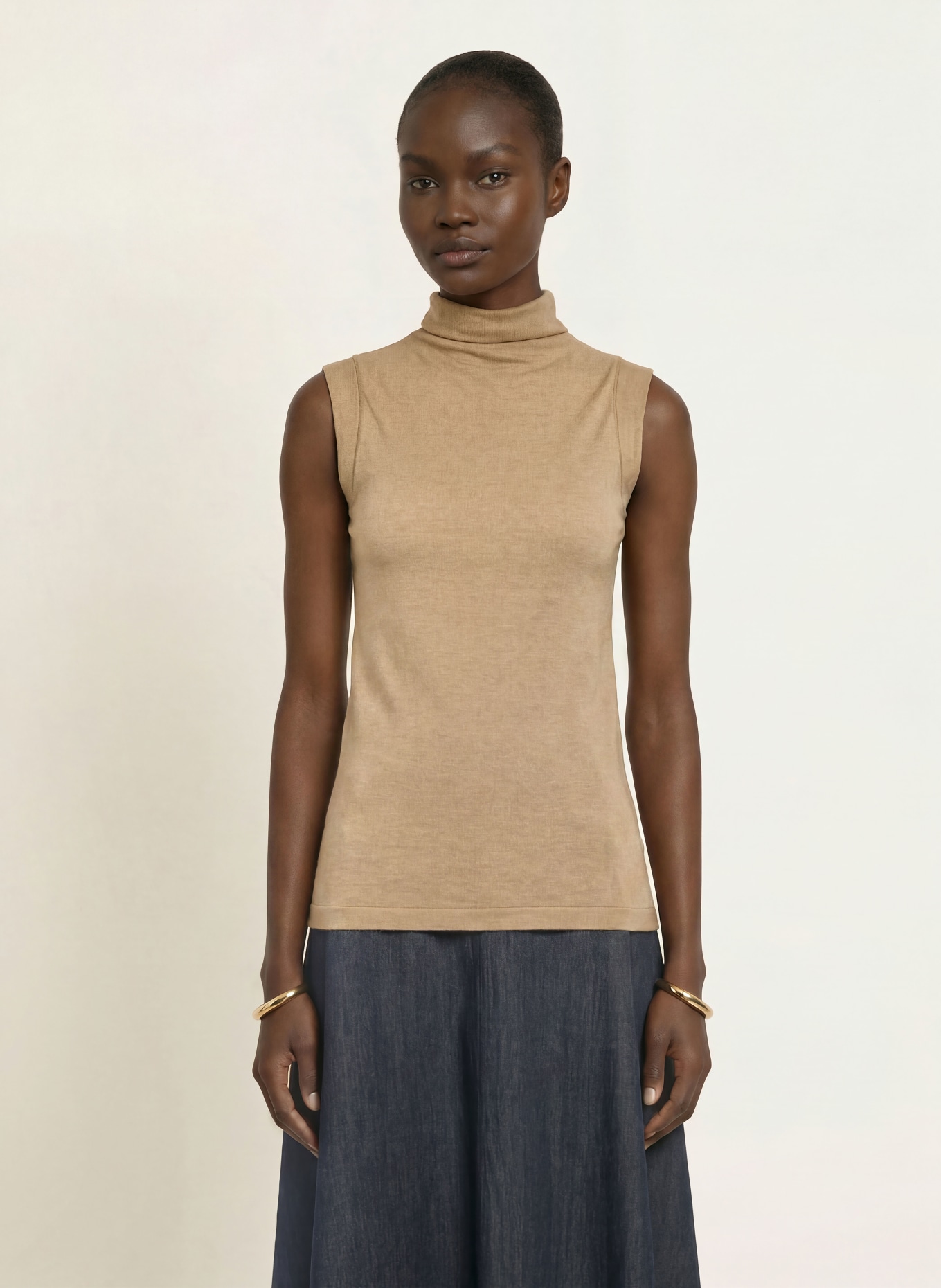 REISS HATTIE Top: LIGHT BROWN