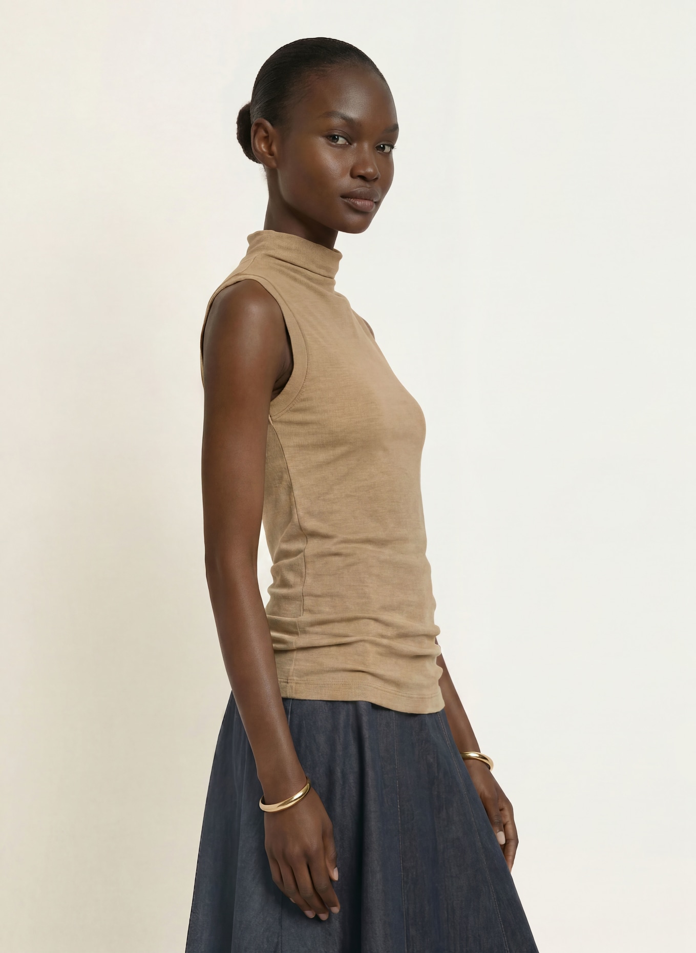 REISS HATTIE Top: LIGHT BROWN