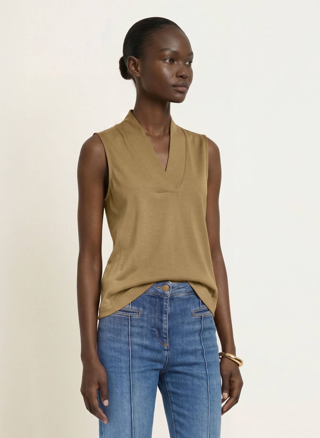 REISS MILEY Top: KHAKI
