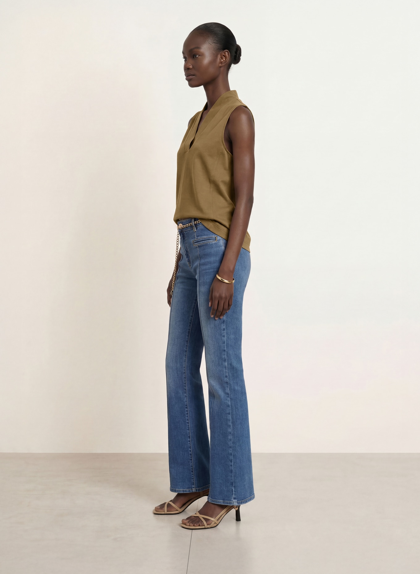 REISS MILEY Top: KHAKI