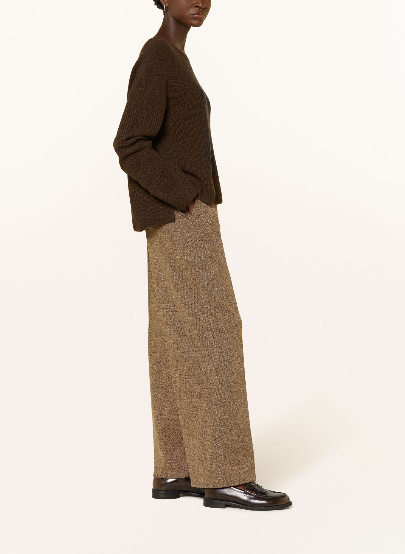 Marc O'Polo Marlenehose aus Jersey: BRAUN