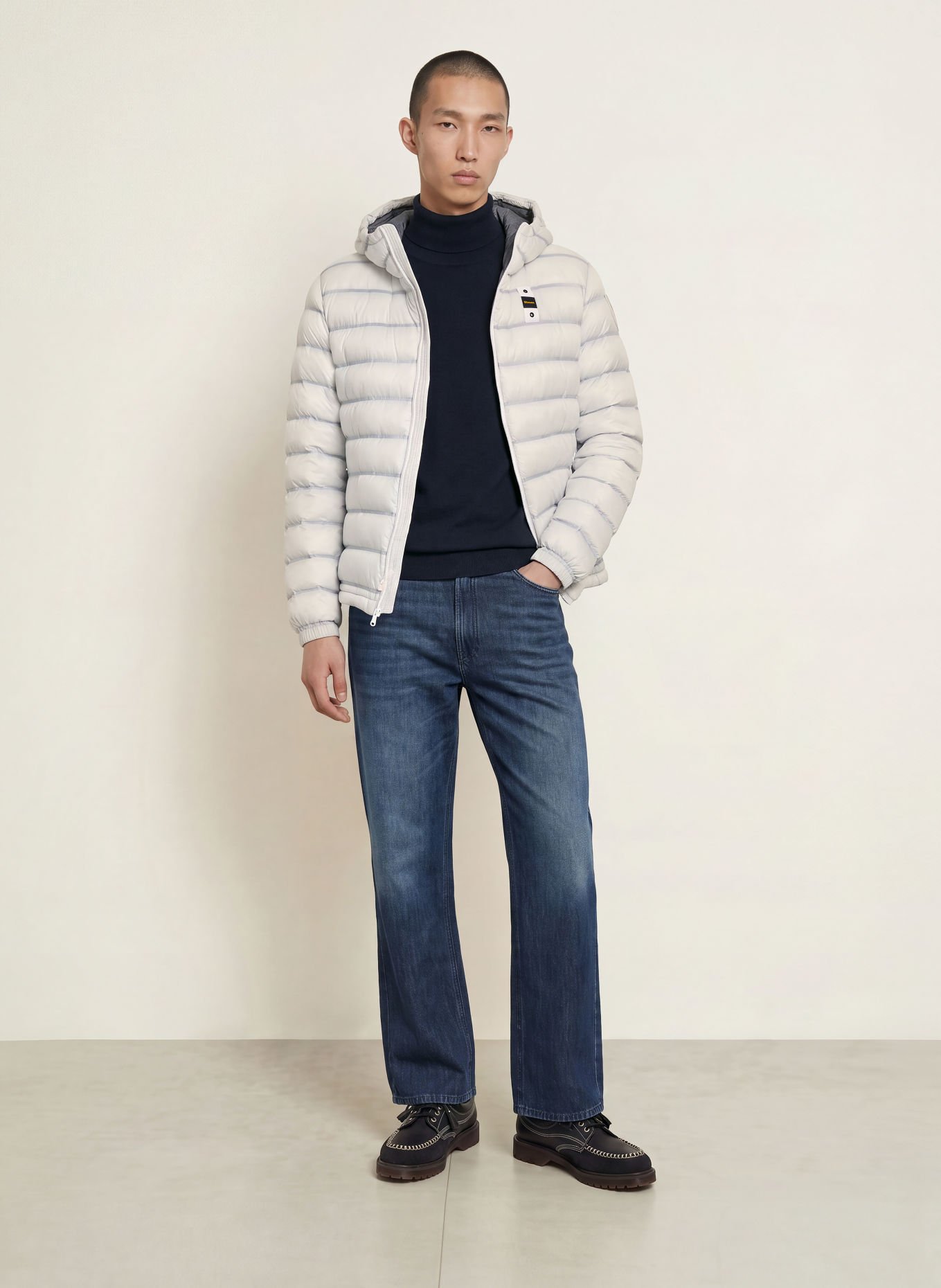 Blauer Veste matelassée CHARLES: BLEU CLAIR