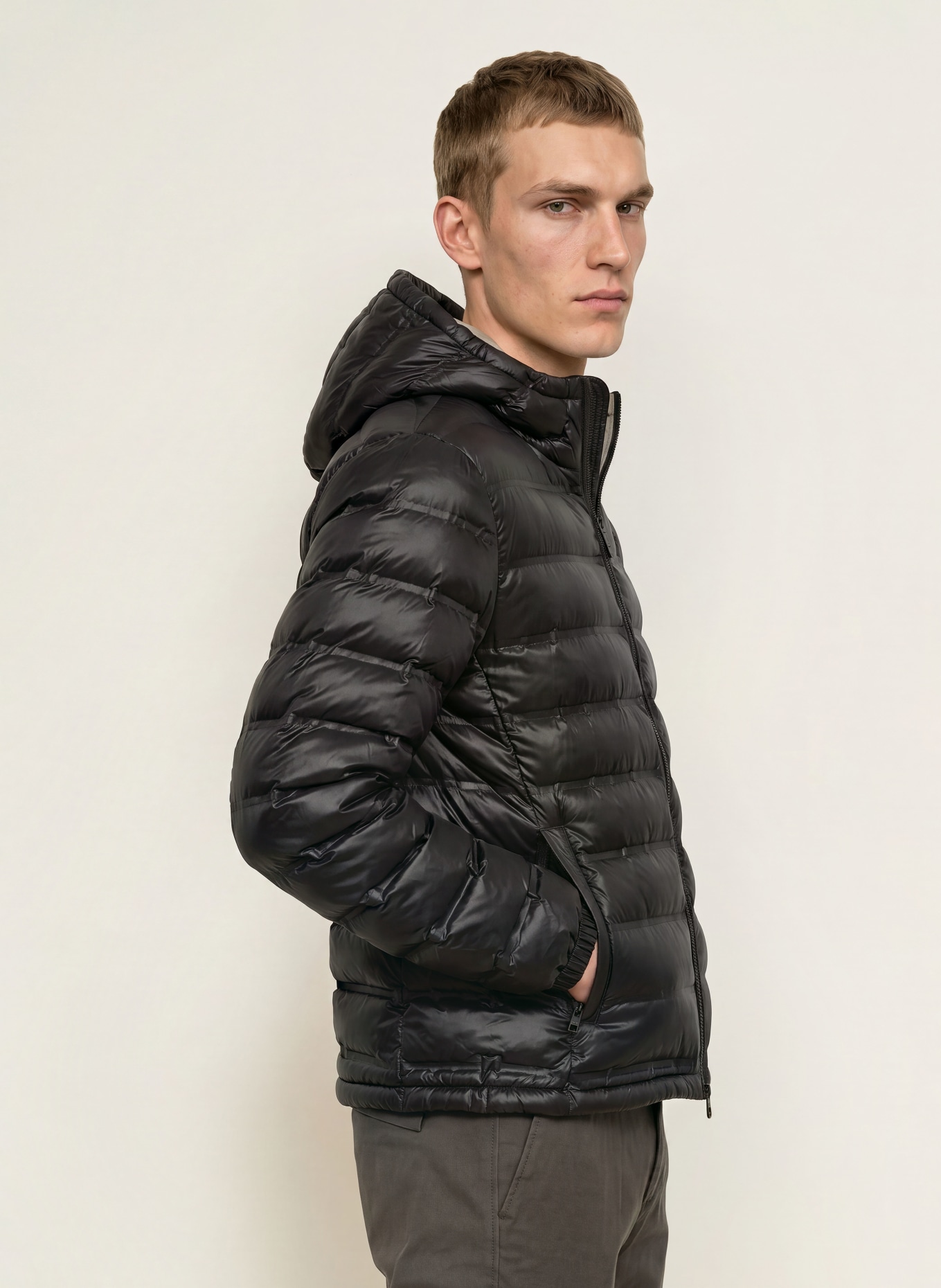 Blauer Steppjacke CHARLES: SCHWARZ