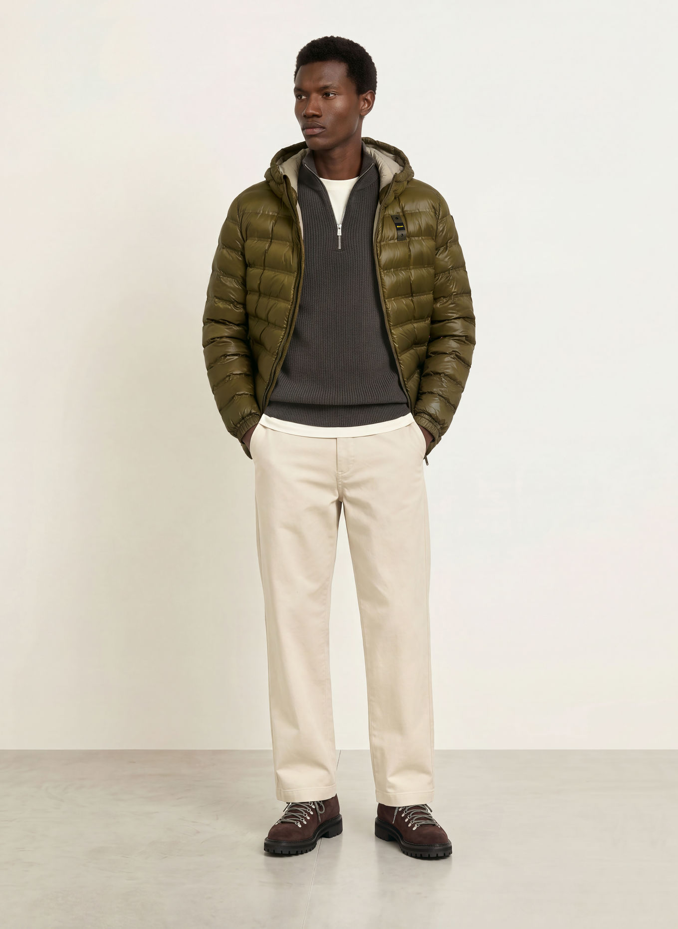 Blauer Veste matelassée CHARLES: OLIVE