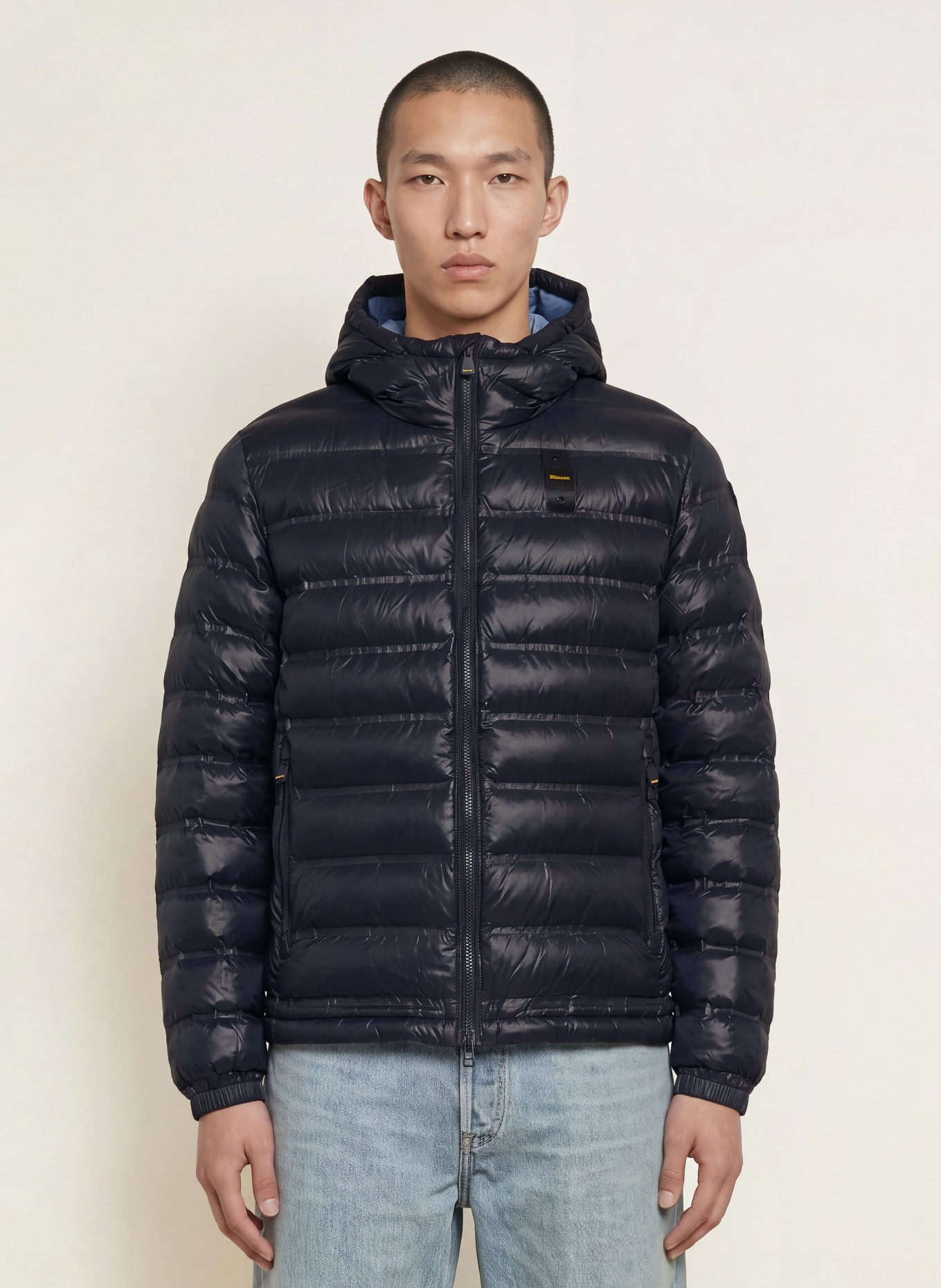 Blauer Steppjacke CHARLES: DUNKELBLAU