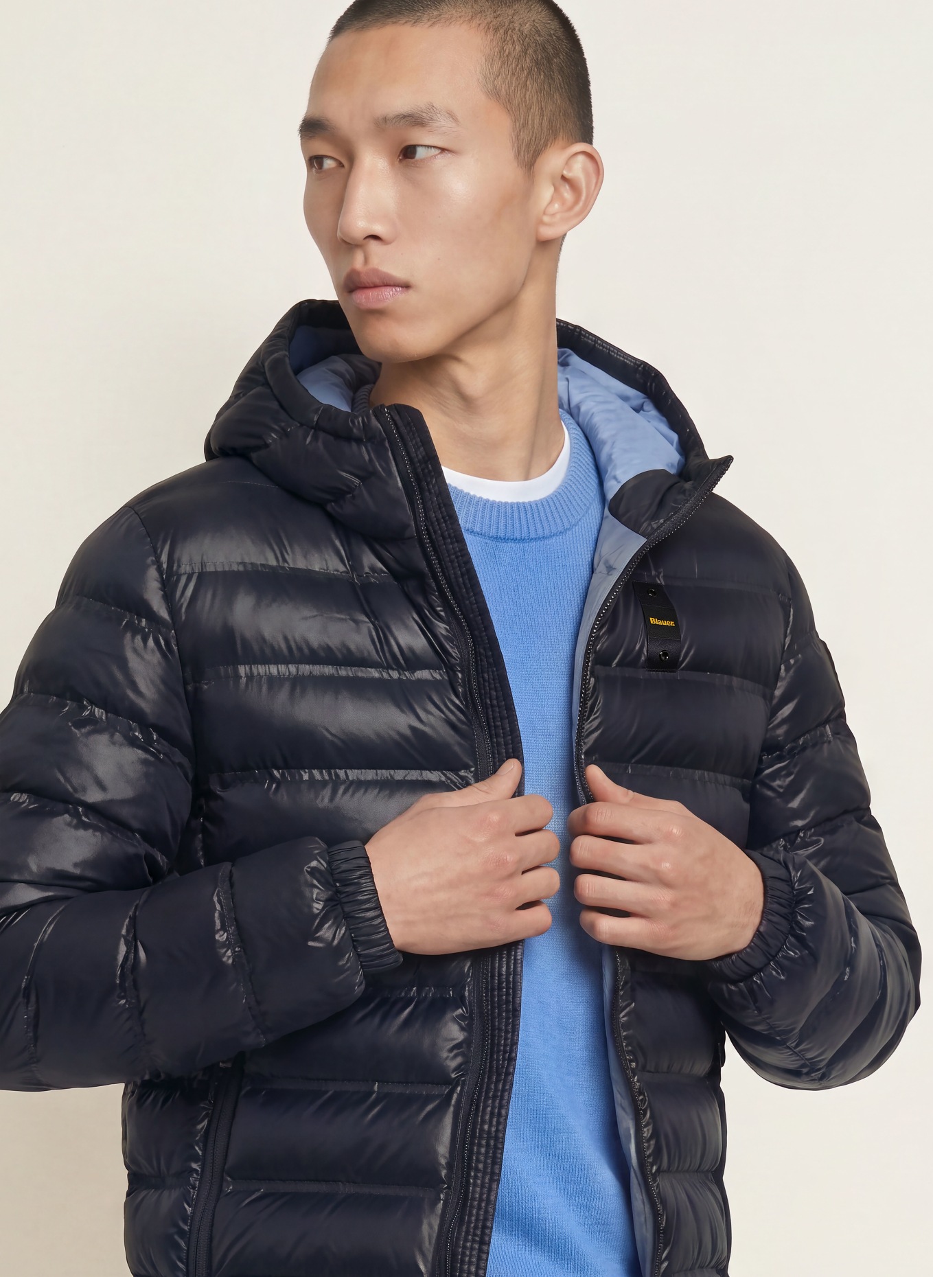 Blauer Steppjacke CHARLES: DUNKELBLAU
