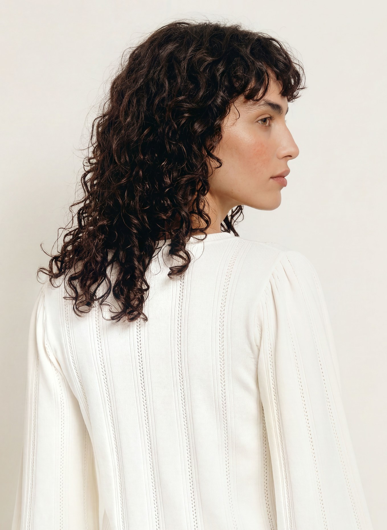 ba&sh Pullover SOREN mit 3/4-Arm: ECRU