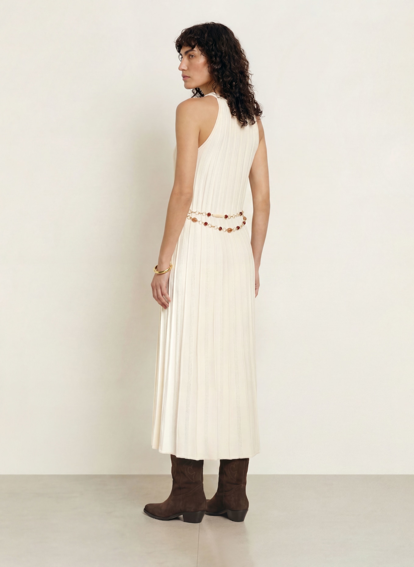 ba&sh SINTE Knit Dress: ECRU