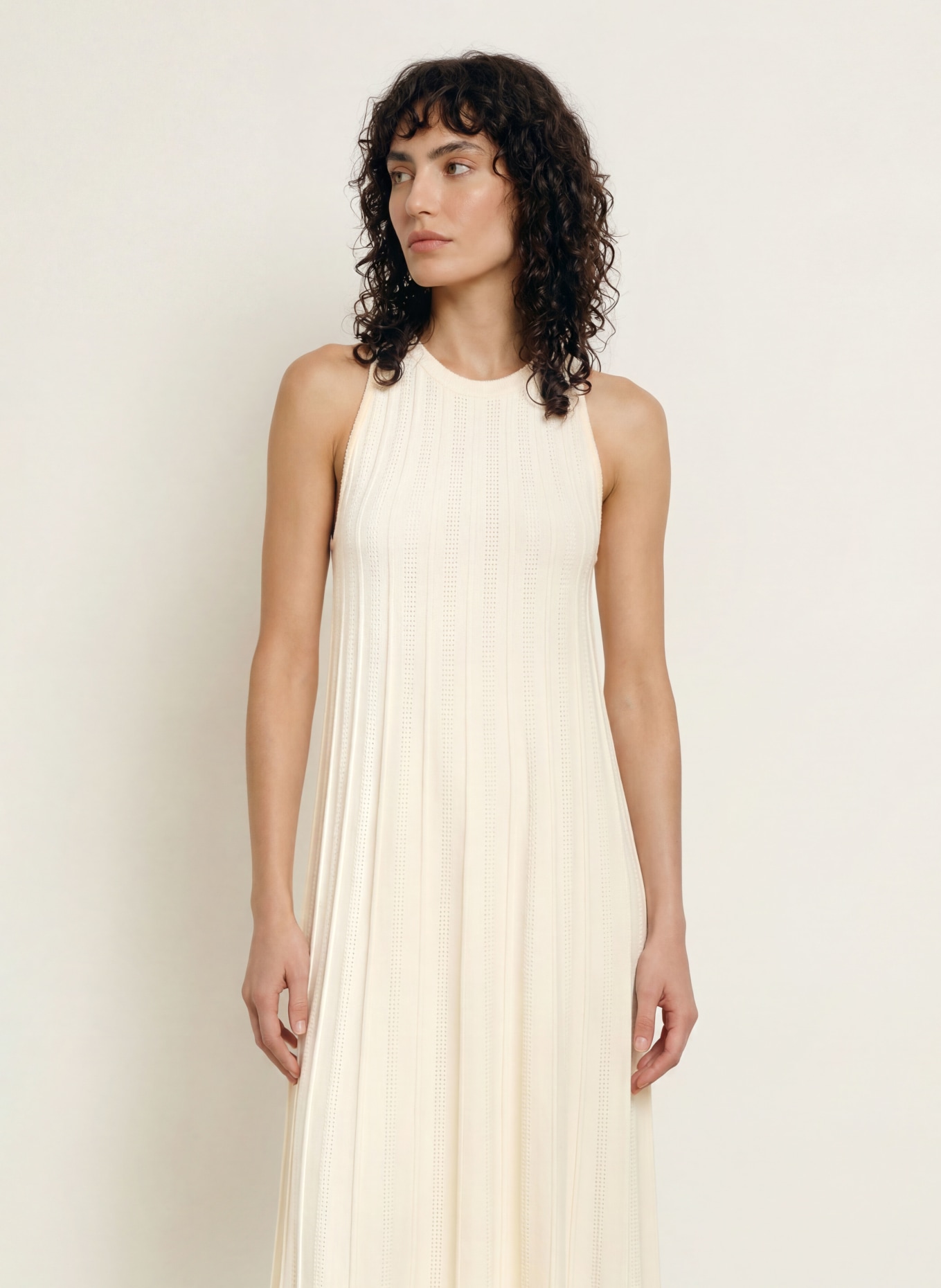ba&sh SINTE Knit Dress: ECRU