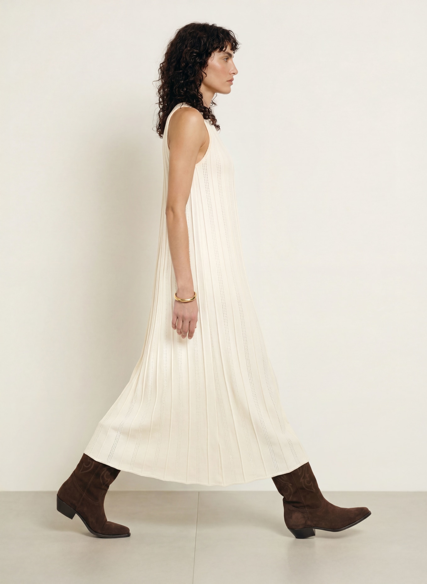 ba&sh SINTE Knit Dress: ECRU