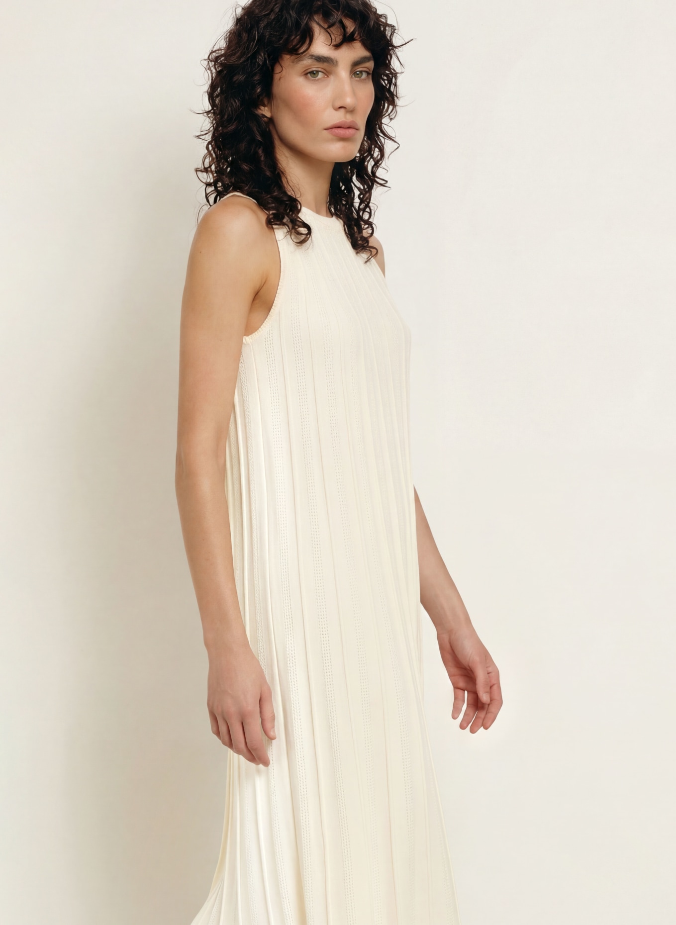 ba&sh SINTE Knit Dress: ECRU