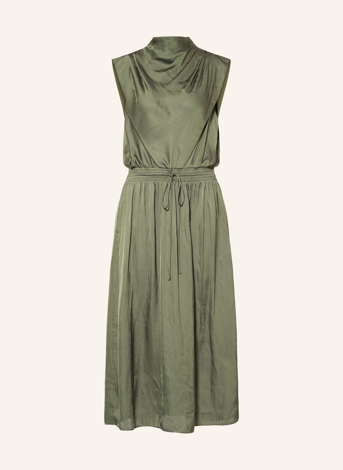 ba&sh Saténové šaty CELEA: OLIVOVÁ