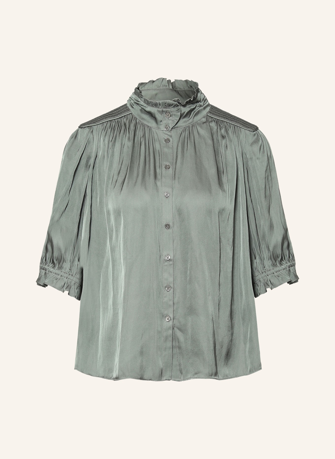 ba&sh Satinbluse CAMILA mit 3/4-Arm: GRÜN