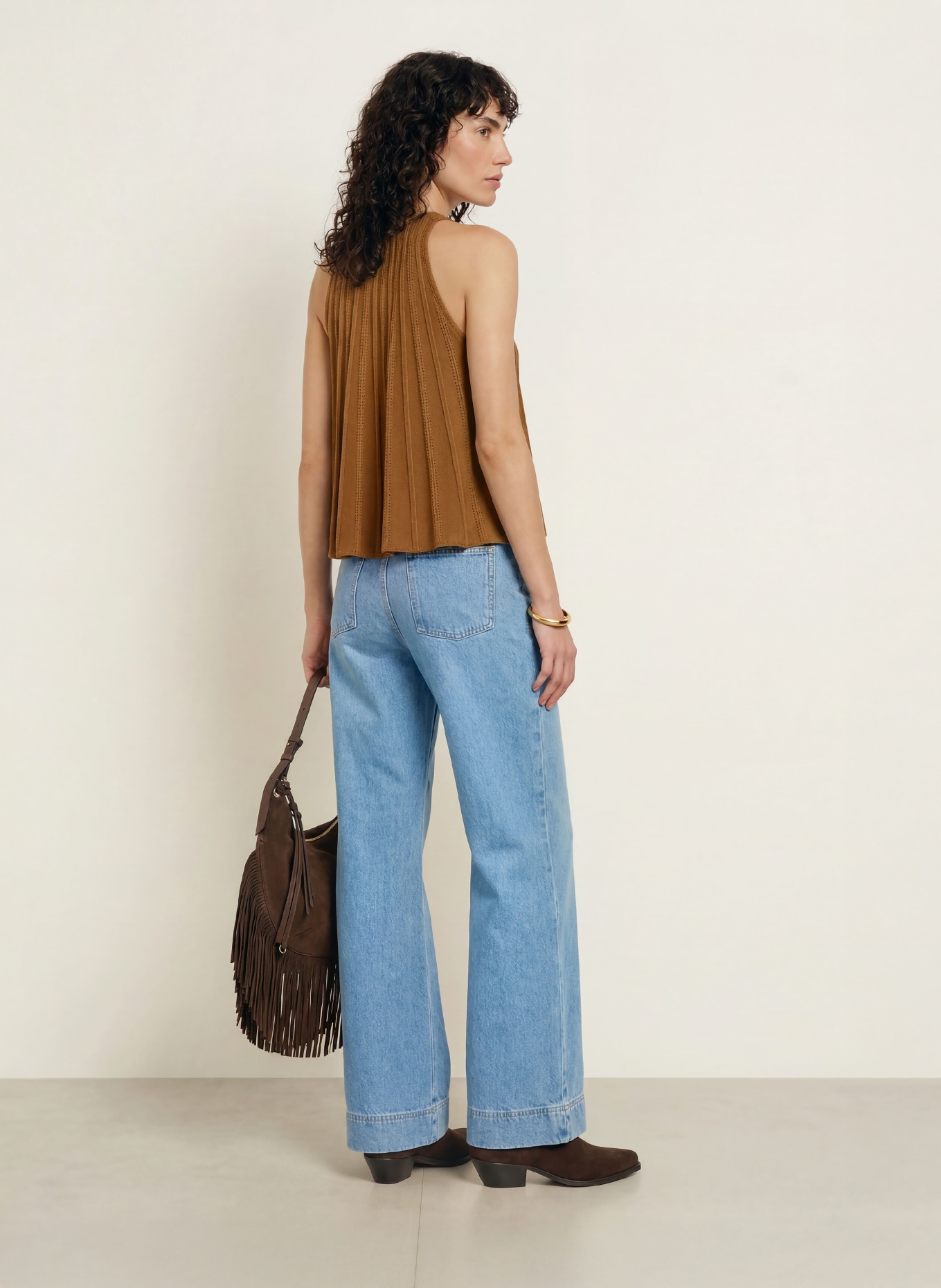 ba&sh Stricktop SERRES: KHAKI