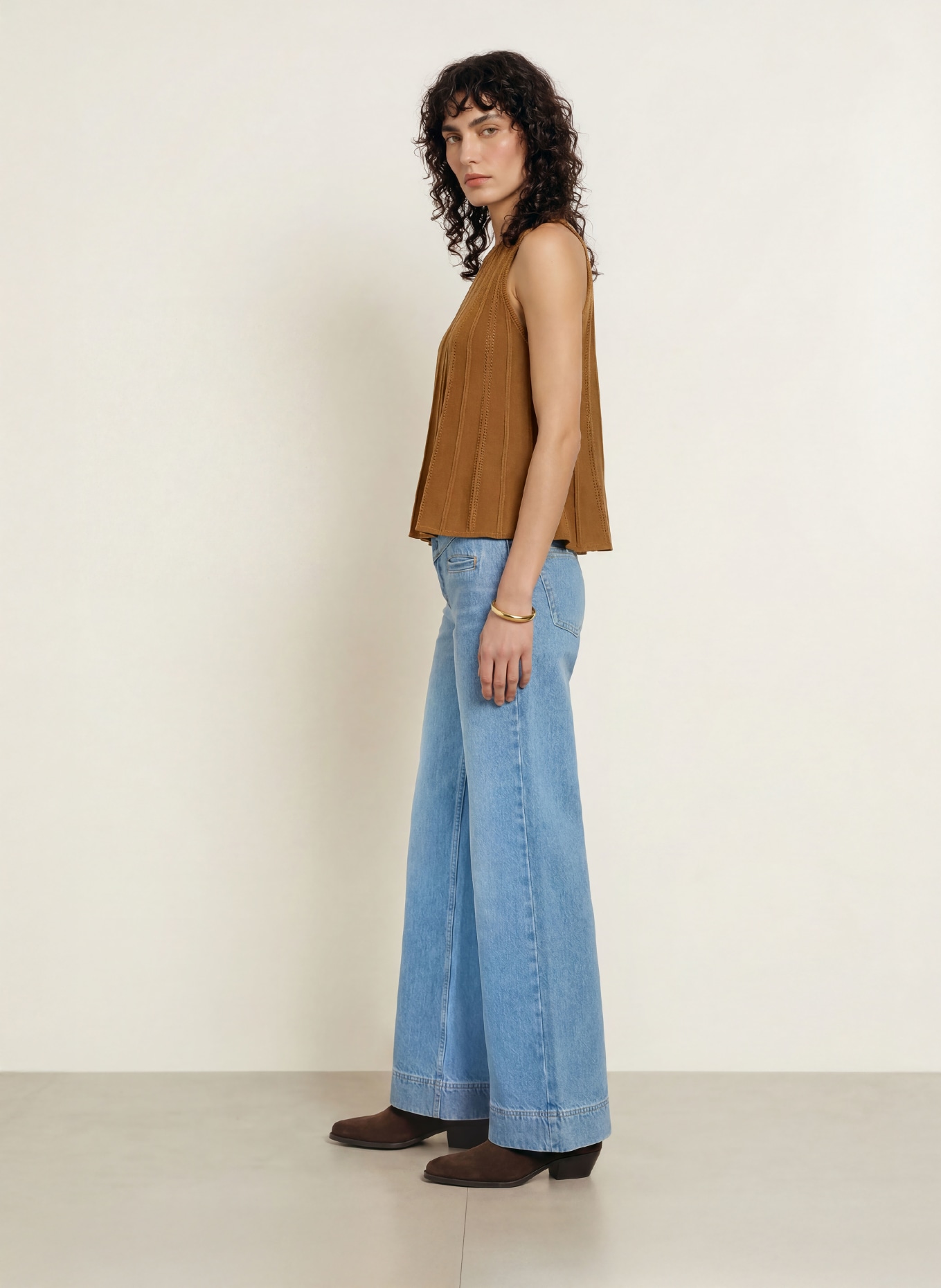 ba&sh Stricktop SERRES: KHAKI