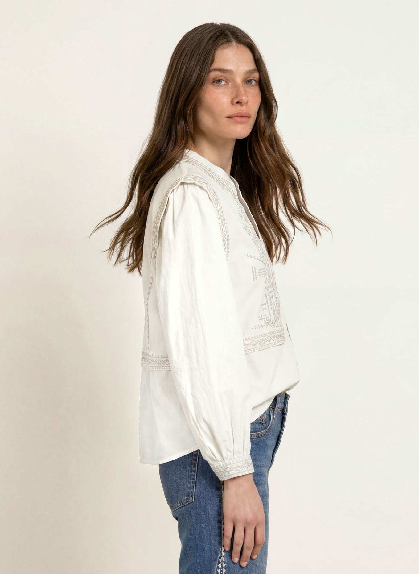 ba&sh Blusenshirt LAURA: BEIGE / TAUPE