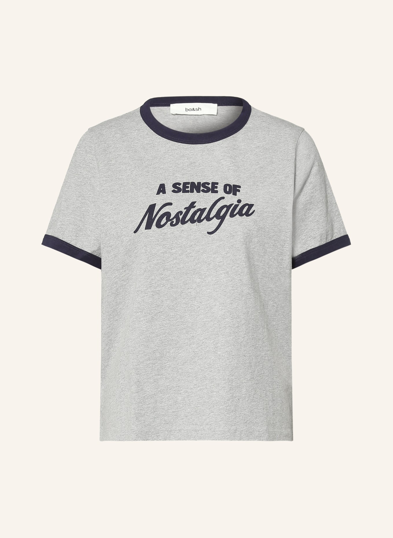 ba&sh T-Shirt ROSTA: GRAU / DUNKELBLAU