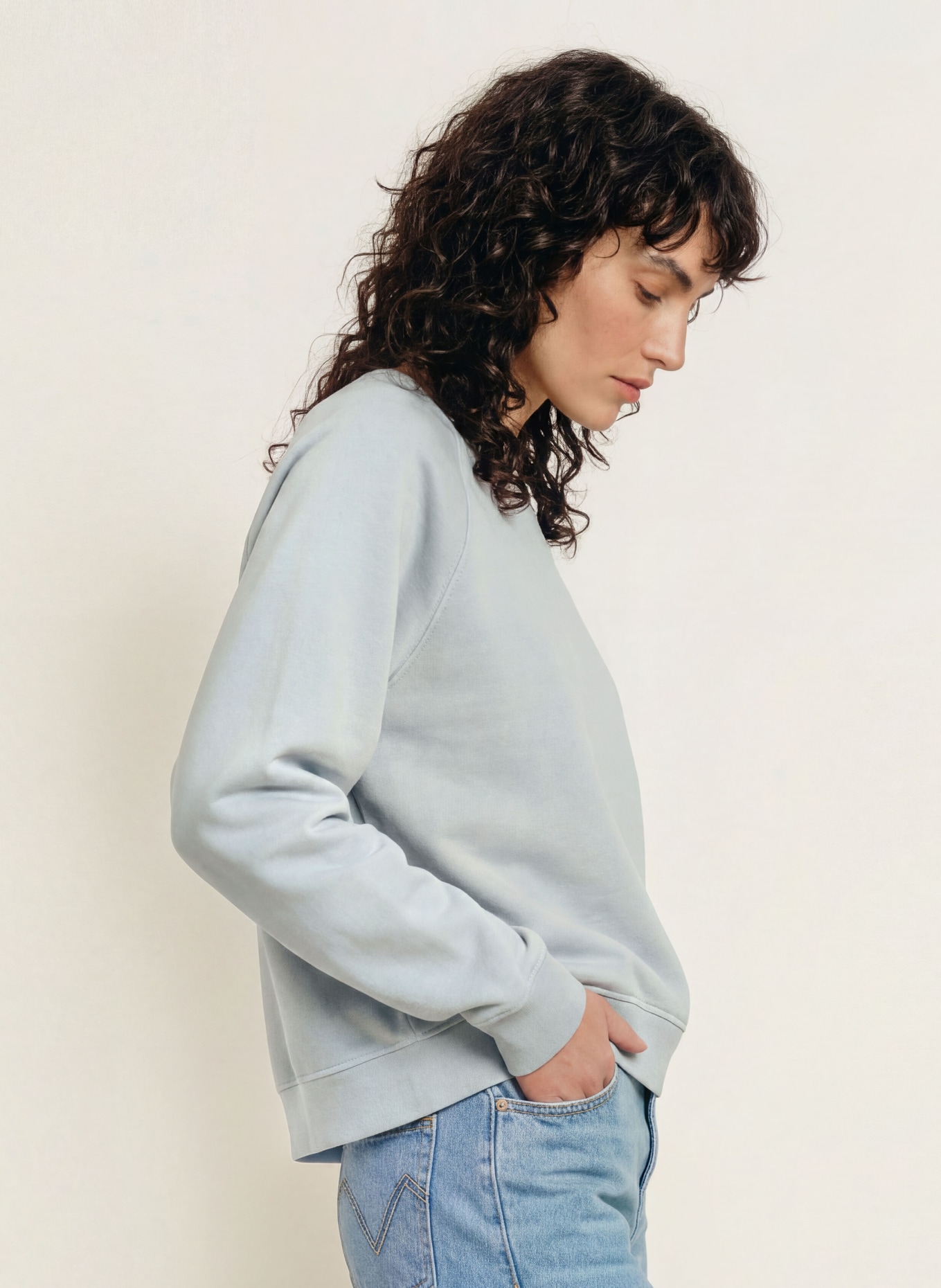 ba&sh Sweatshirt SWING: BLAUGRAU / WEISS