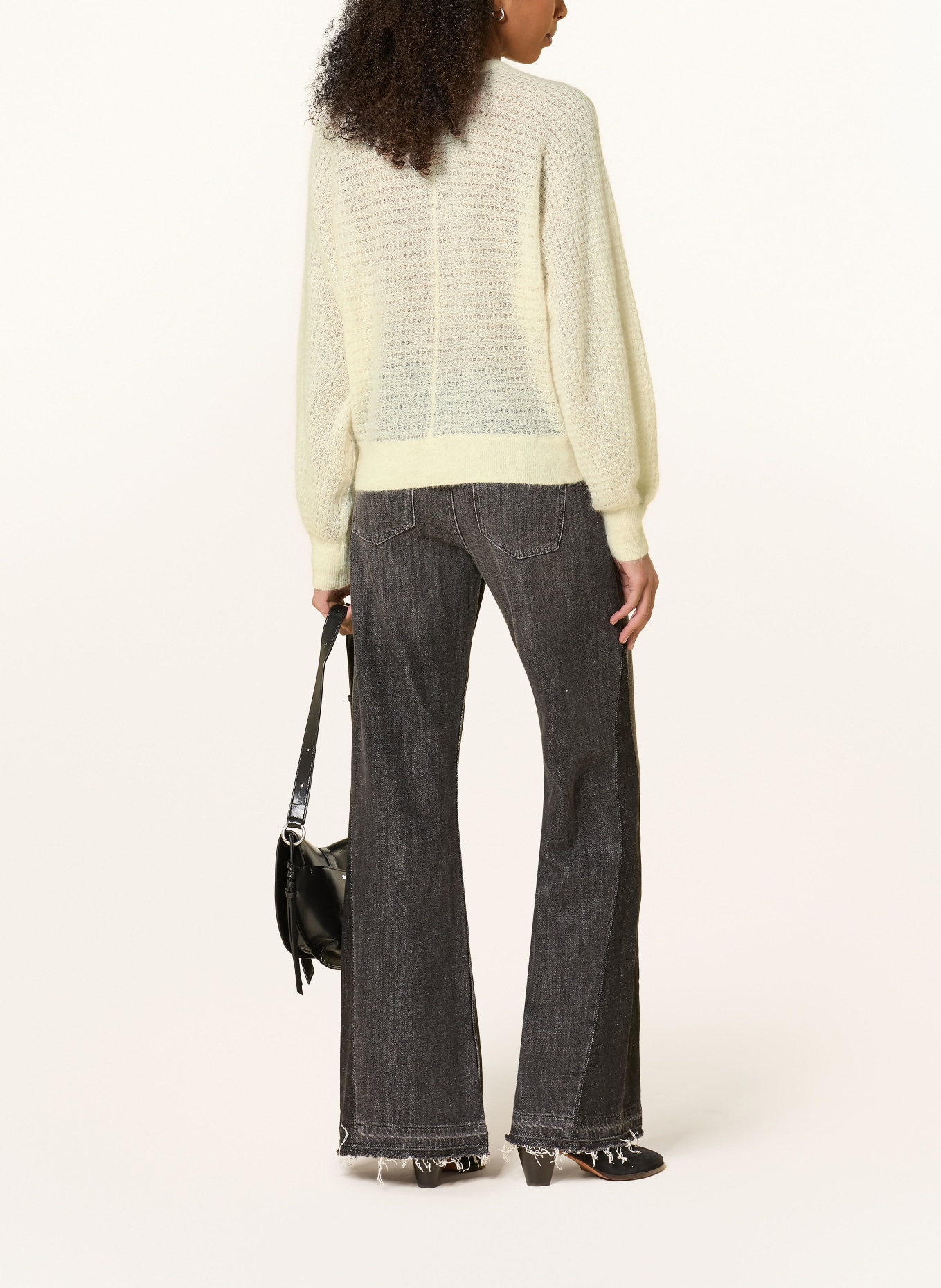 ba&sh Strickjacke ISOLAR mit Alpaka und Mohair: WEISS