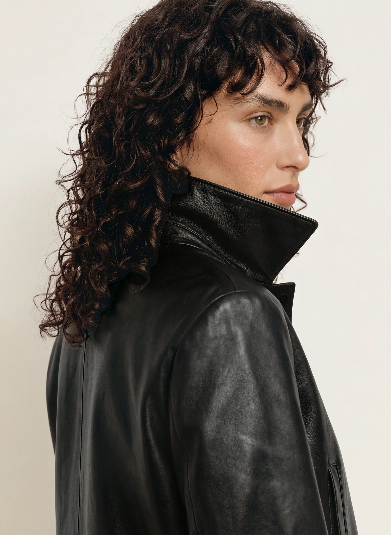 ba&sh Lederjacke MANITA: SCHWARZ