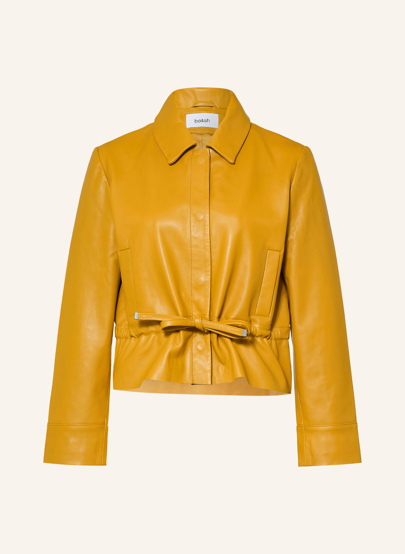 ba&sh Lederjacke MANITA: COGNAC
