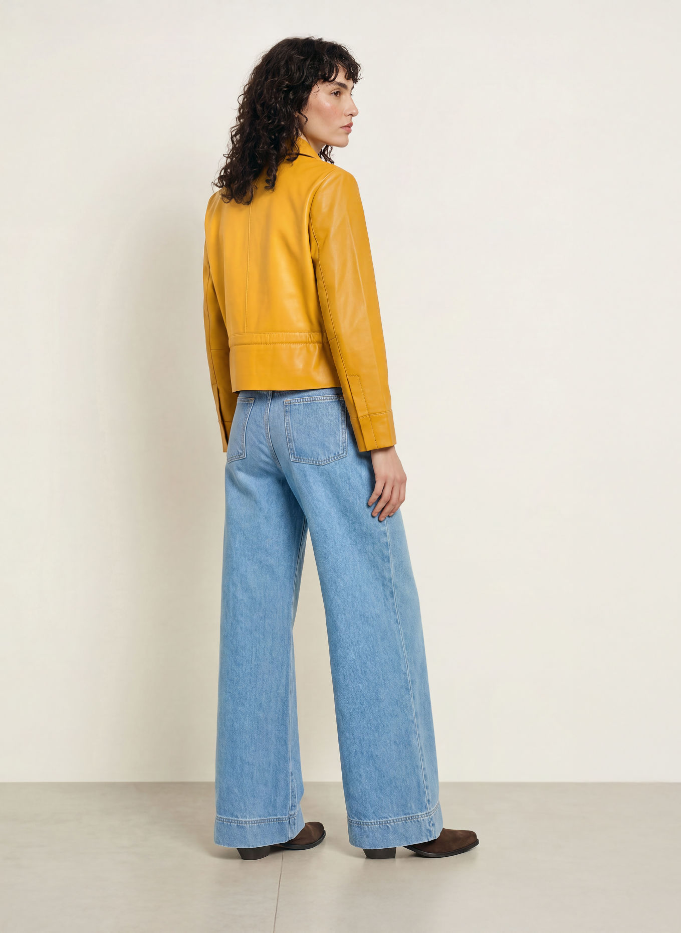ba&sh Lederjacke MANITA: COGNAC