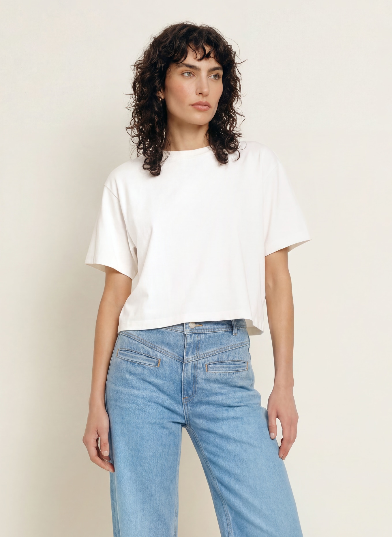 ba&sh T-Shirt TAKE: ECRU / HELLROT / SCHWARZ