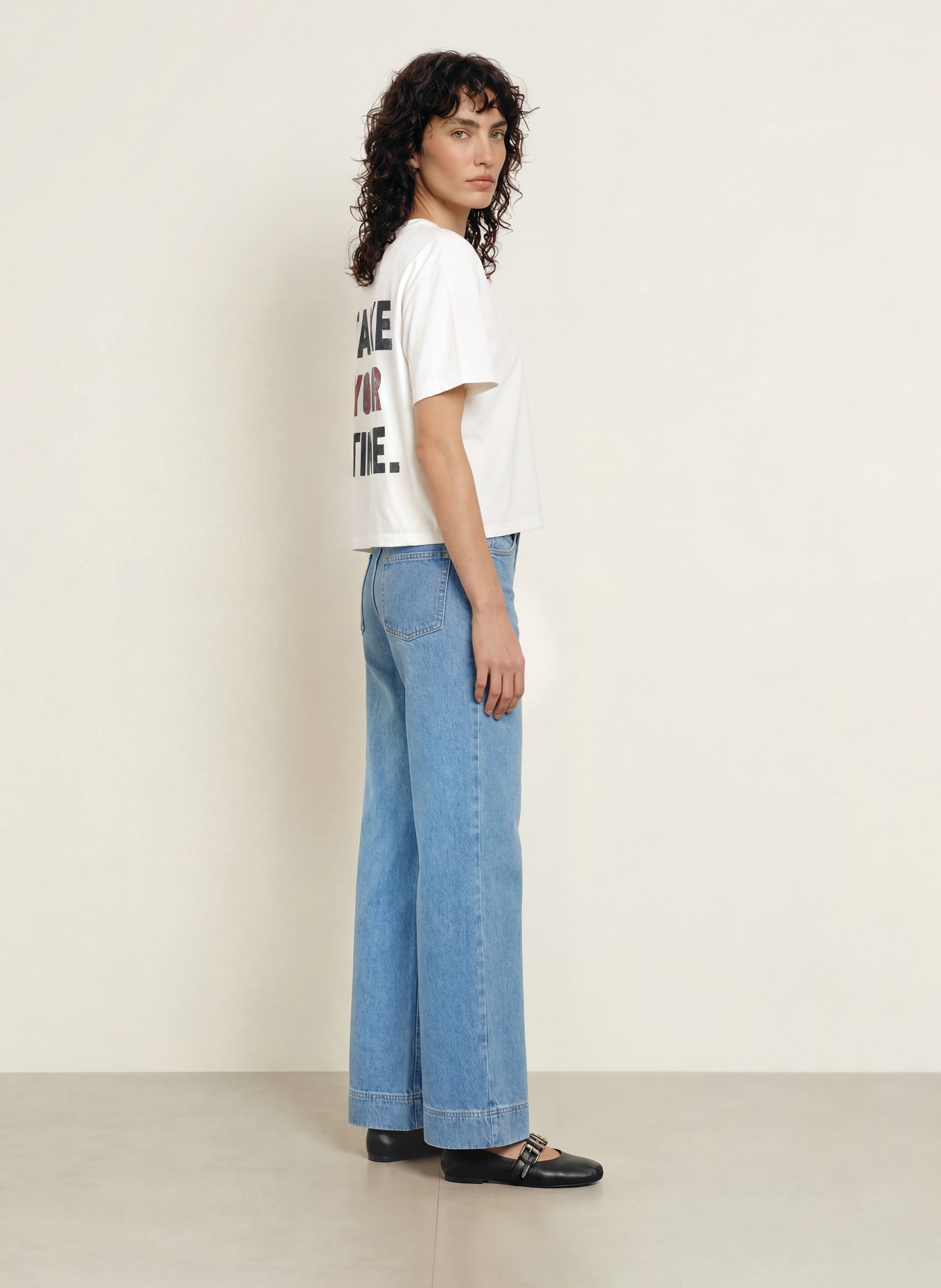 ba&sh T-Shirt TAKE: ECRU / HELLROT / SCHWARZ