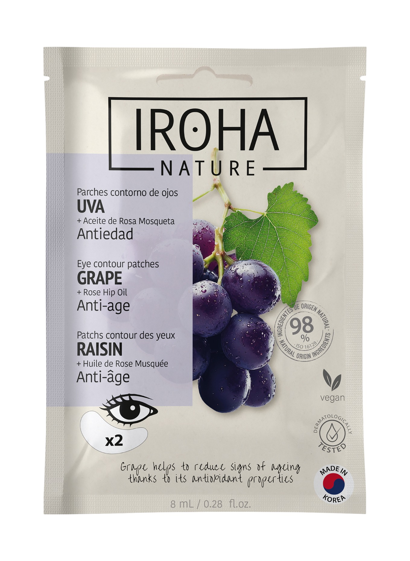 IROHA EYEPADS GRAPE ANTI AGE