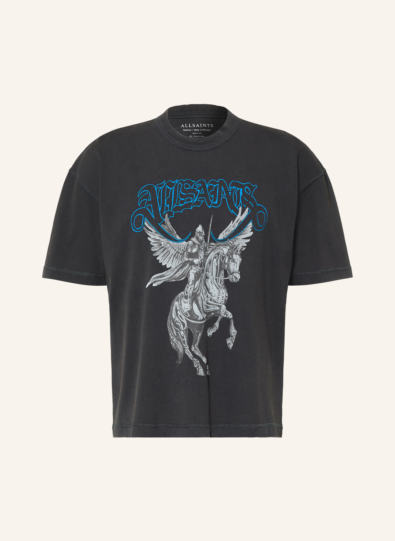 ALLSAINTS T-shirt VANGUARD: DONKERGRIJS / GRIJS / BLAUW