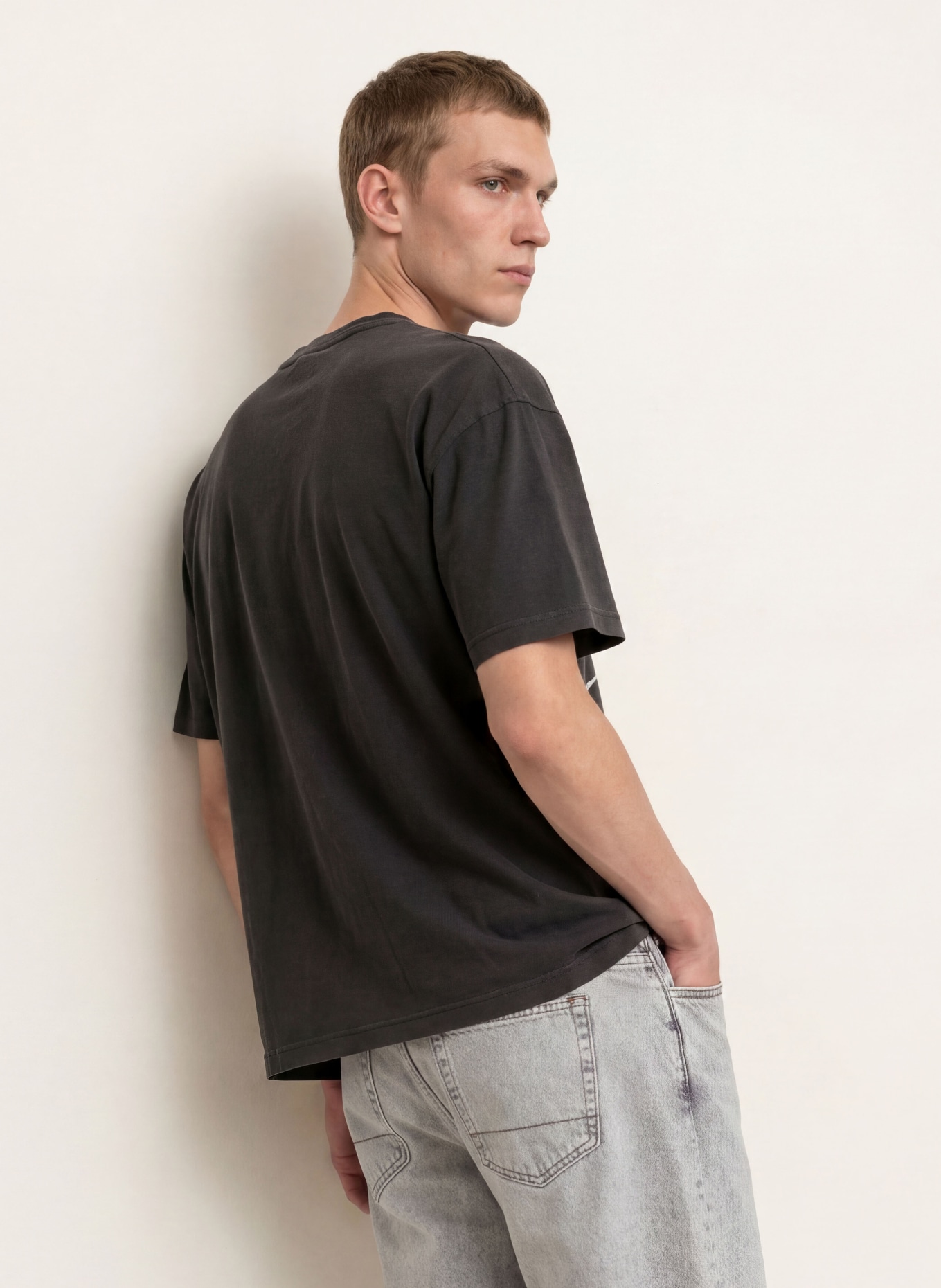 ALLSAINTS T-shirt VANGUARD: DONKERGRIJS / GRIJS / BLAUW