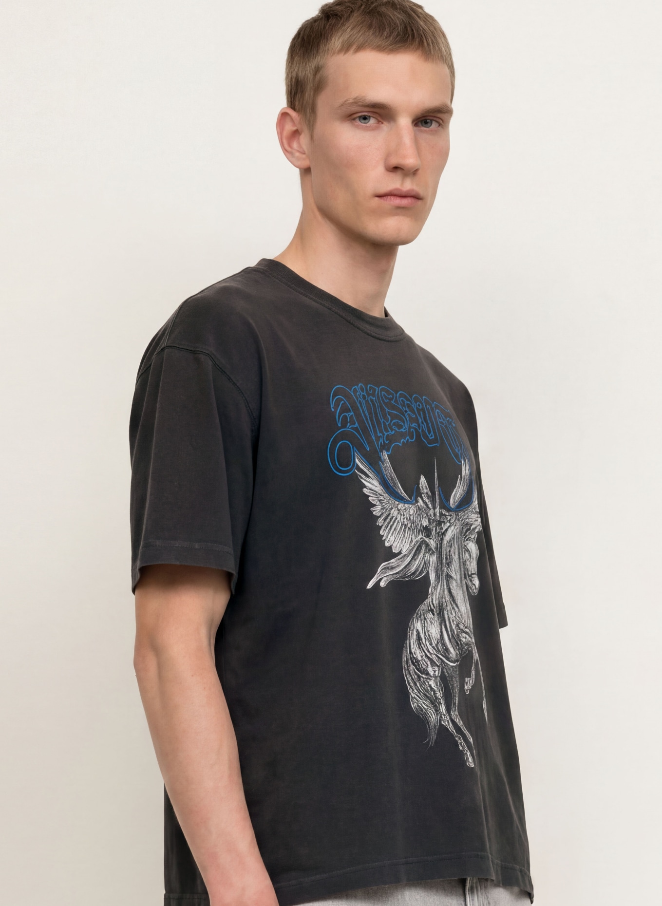ALLSAINTS T-shirt VANGUARD: DONKERGRIJS / GRIJS / BLAUW