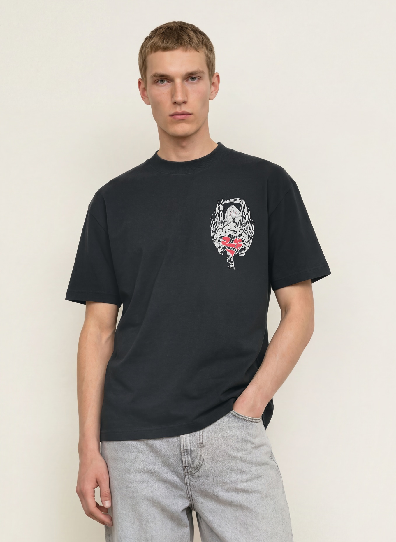 ALLSAINTS T-shirt SCIMITAR: ZWART
