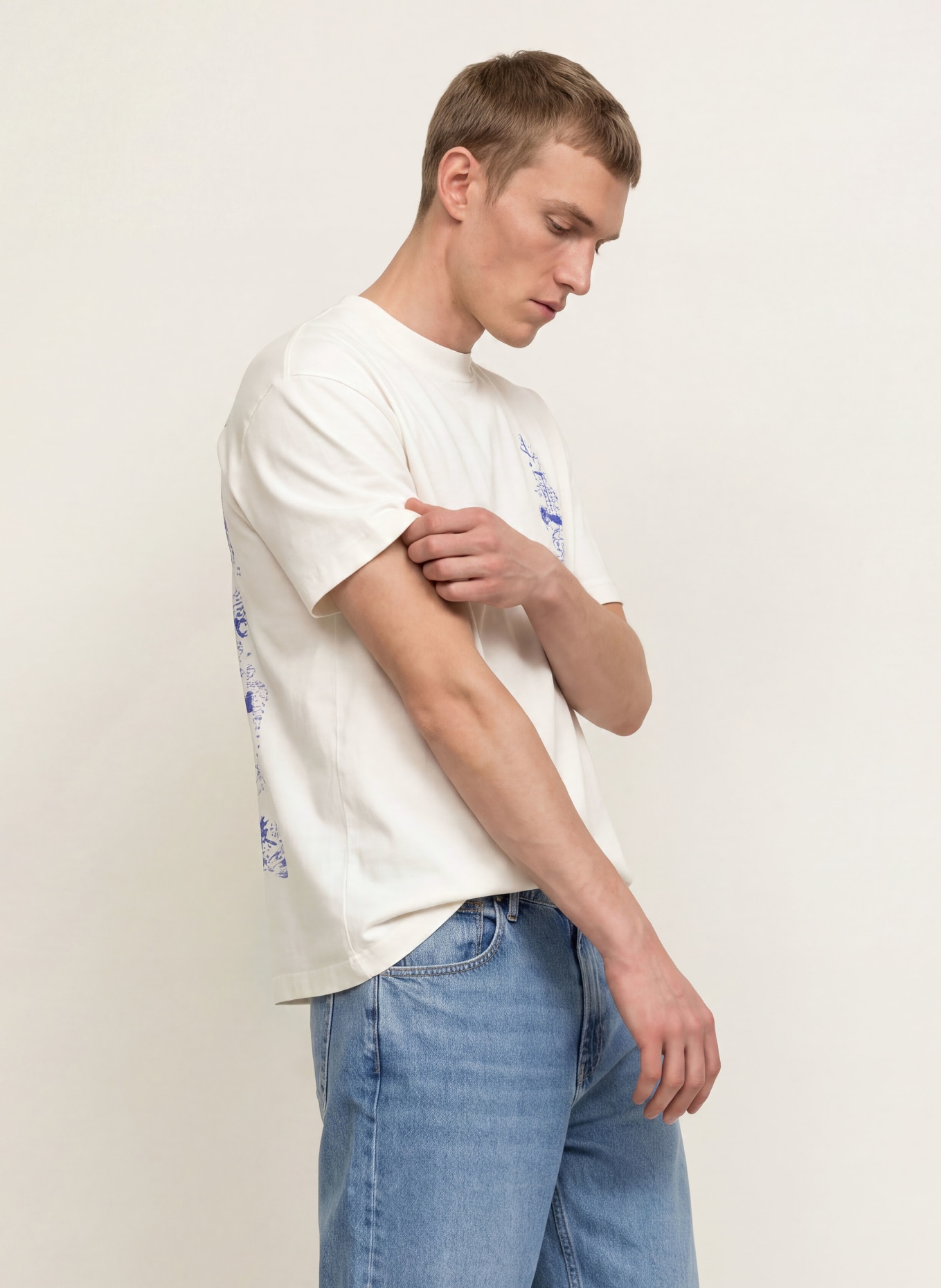 ALLSAINTS T-shirt IGNIS: WIT / BLAUW