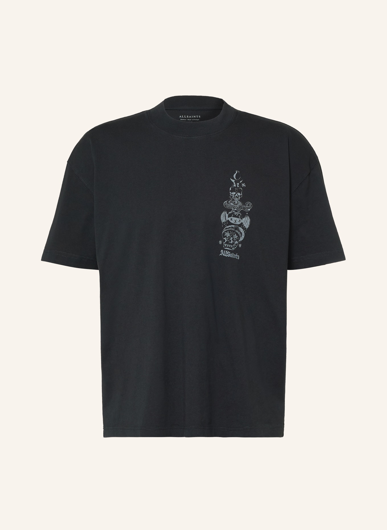 ALLSAINTS T-shirt IGNIS: DONKERGRIJS / GRIJS