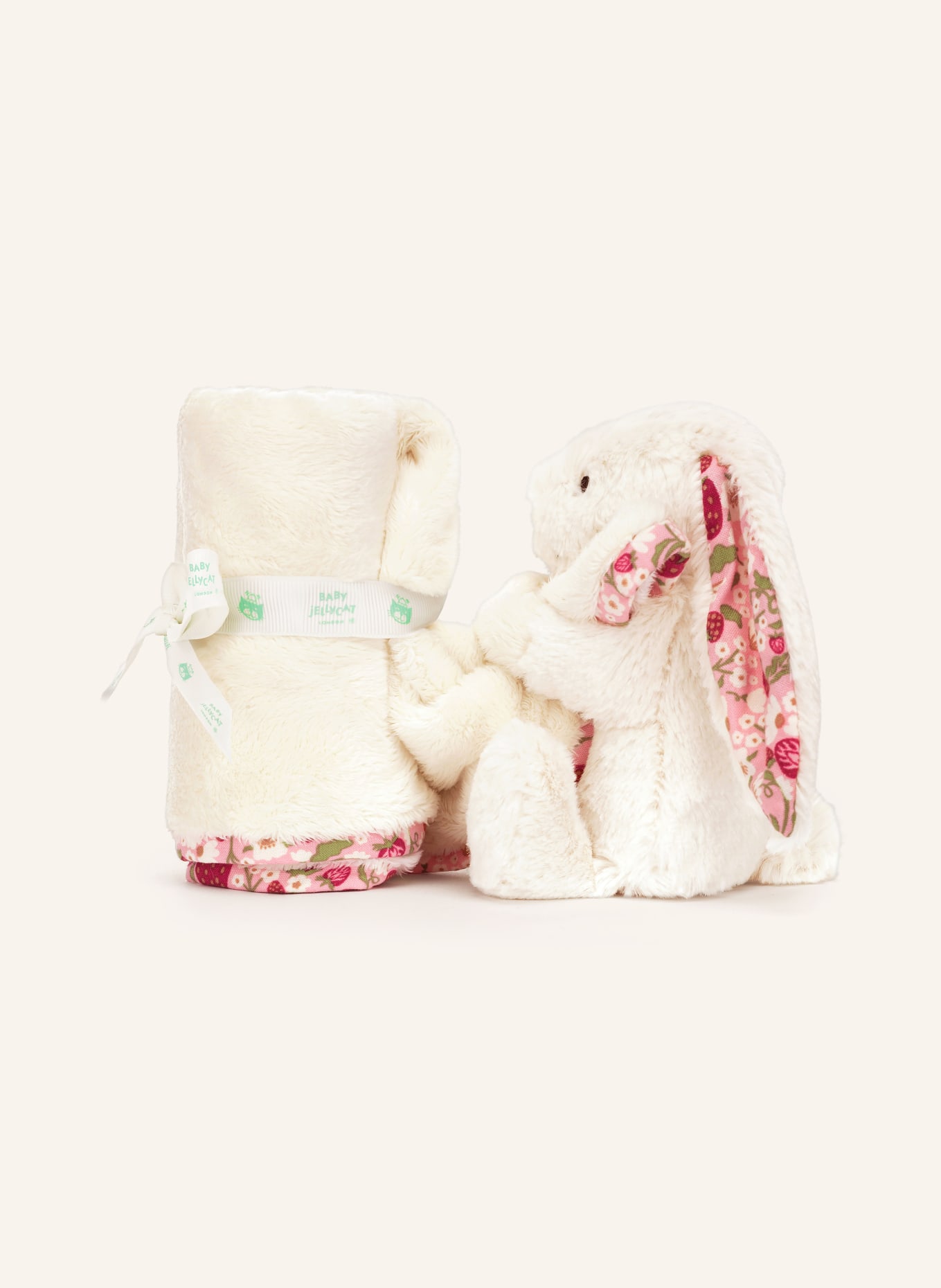 Jellycat Doudou BLOSSOM CREAM BUNNY BERRY: CRÈME / ROSE / ROUGE