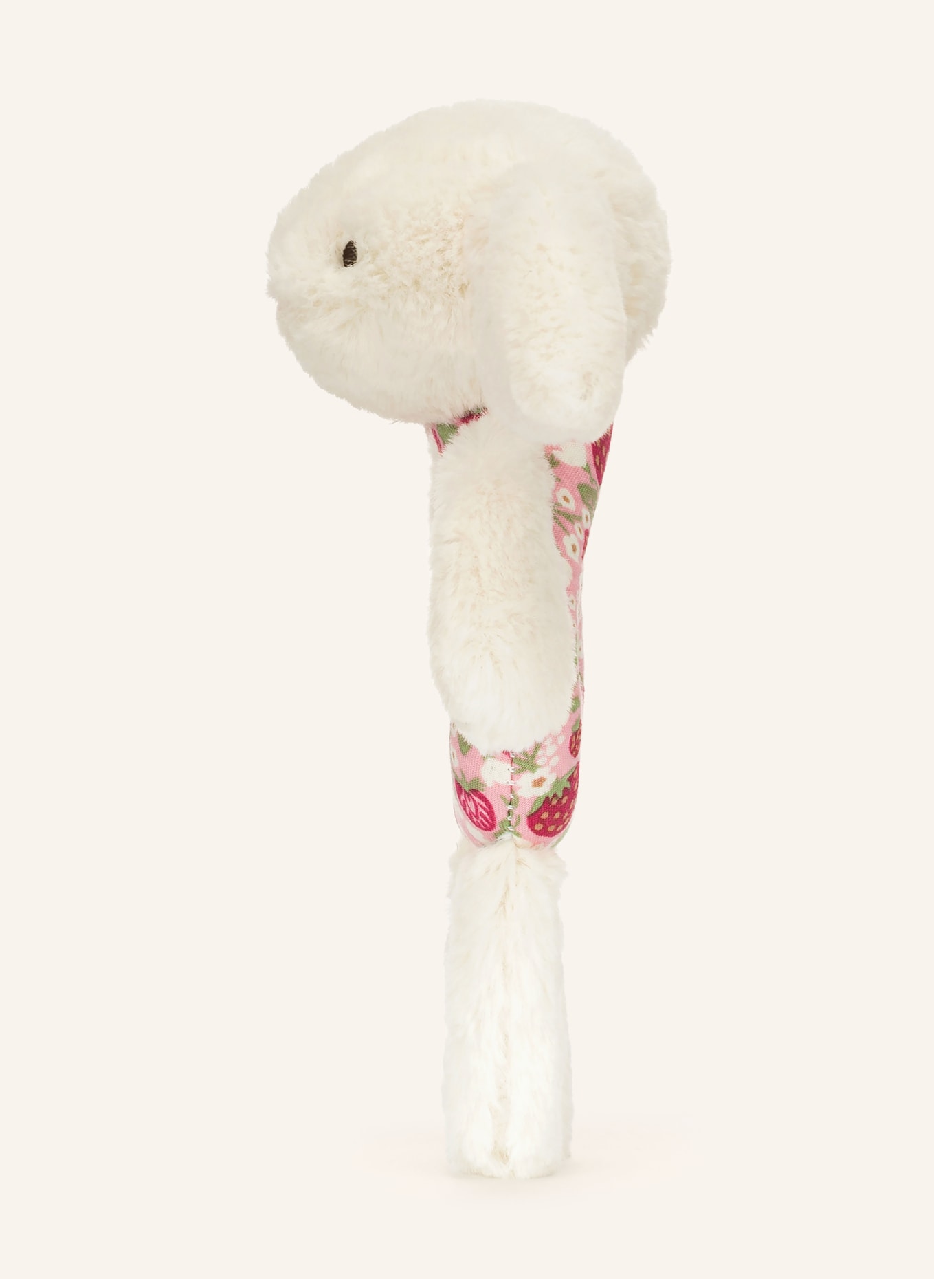 Jellycat Hochet en peluche BLOSSOM CREAM BUNNY BERRY: CRÈME / ROSE / ROUGE