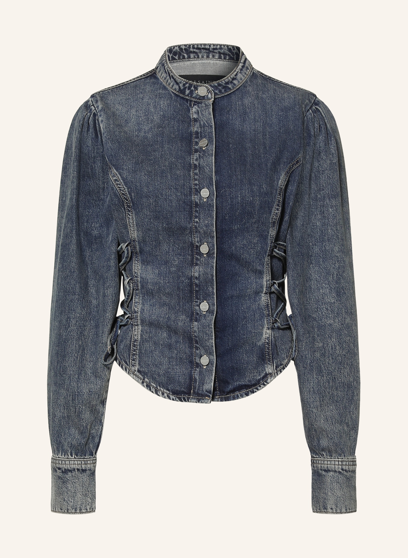 ALLSAINTS EVANNA Denim blouse: DARK BLUE