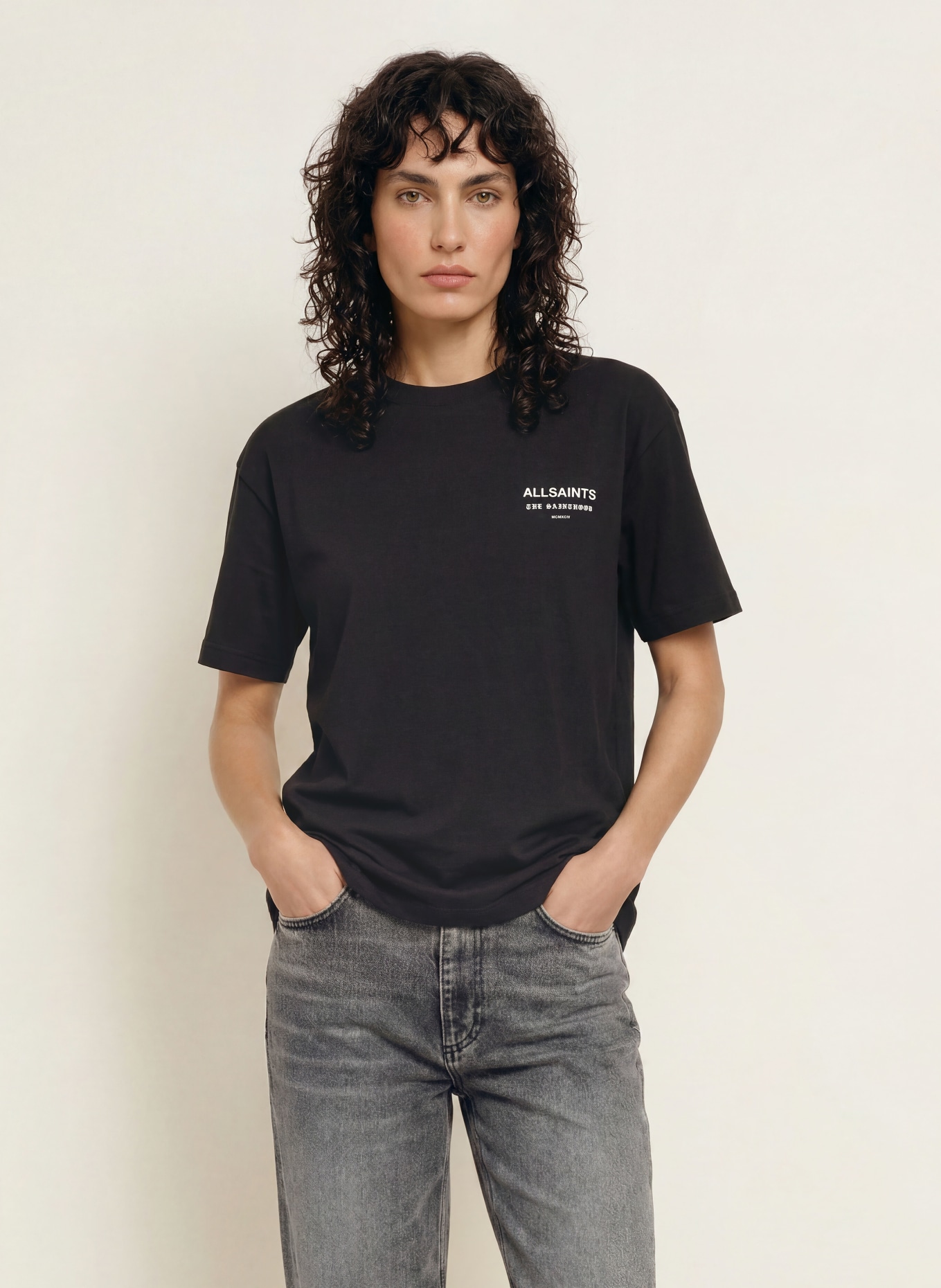 ALLSAINTS T-shirt ELIANA ETTA: ZWART
