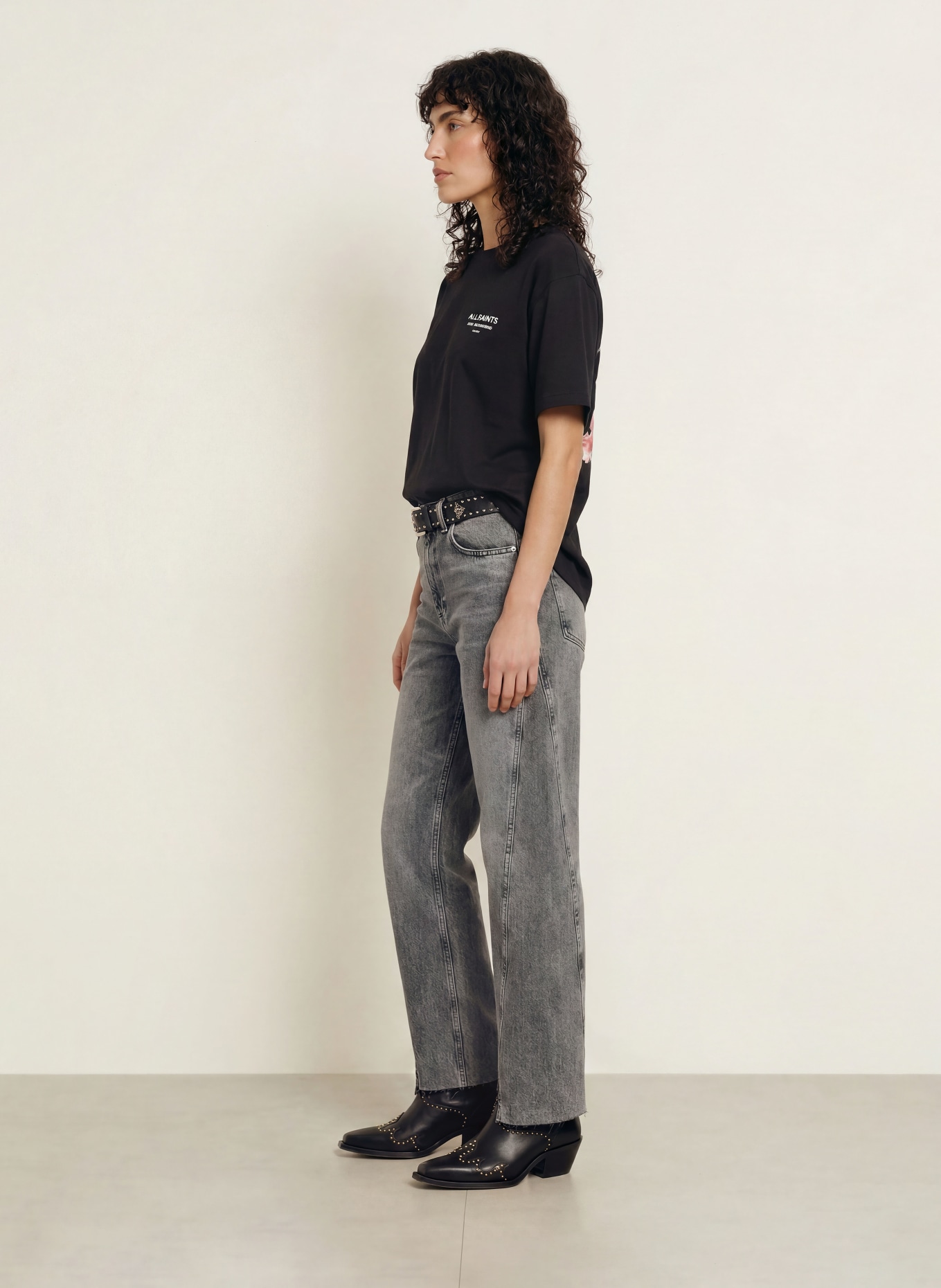 ALLSAINTS T-shirt ELIANA ETTA: ZWART