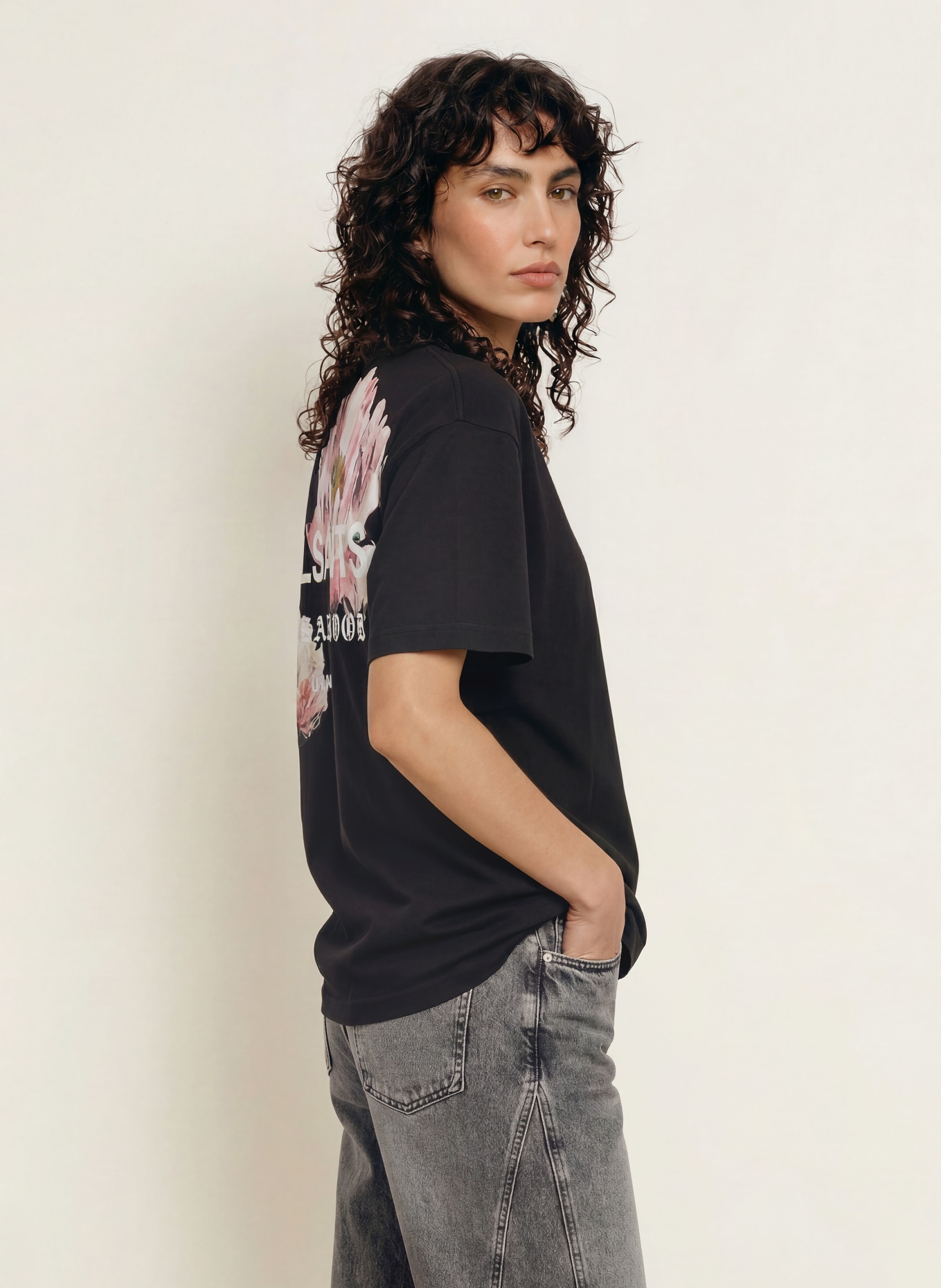 ALLSAINTS T-shirt ELIANA ETTA: ZWART