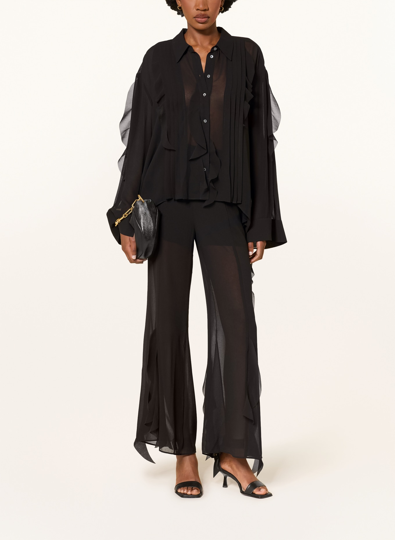 ALLSAINTS Marlene-broek MINNA: ZWART