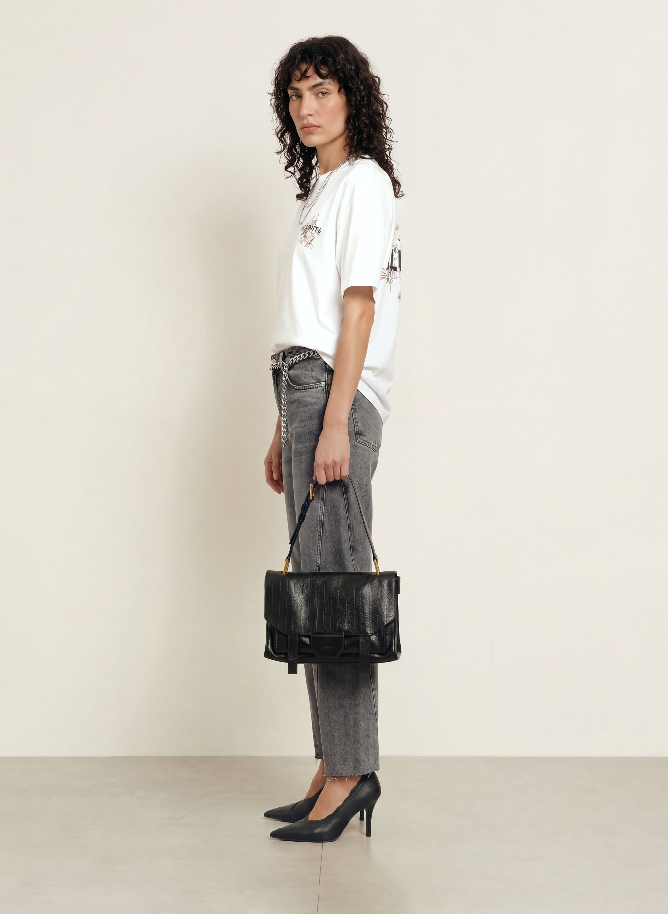 ALLSAINTS T-shirt VALEN ETTA: BLANC / ROSE / VERT