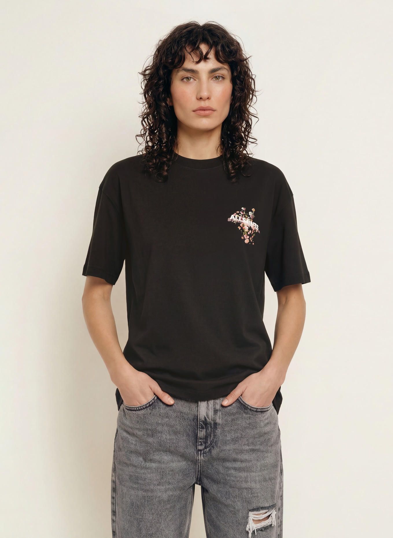 ALLSAINTS VALEN ETTA T-shirt: BLACK