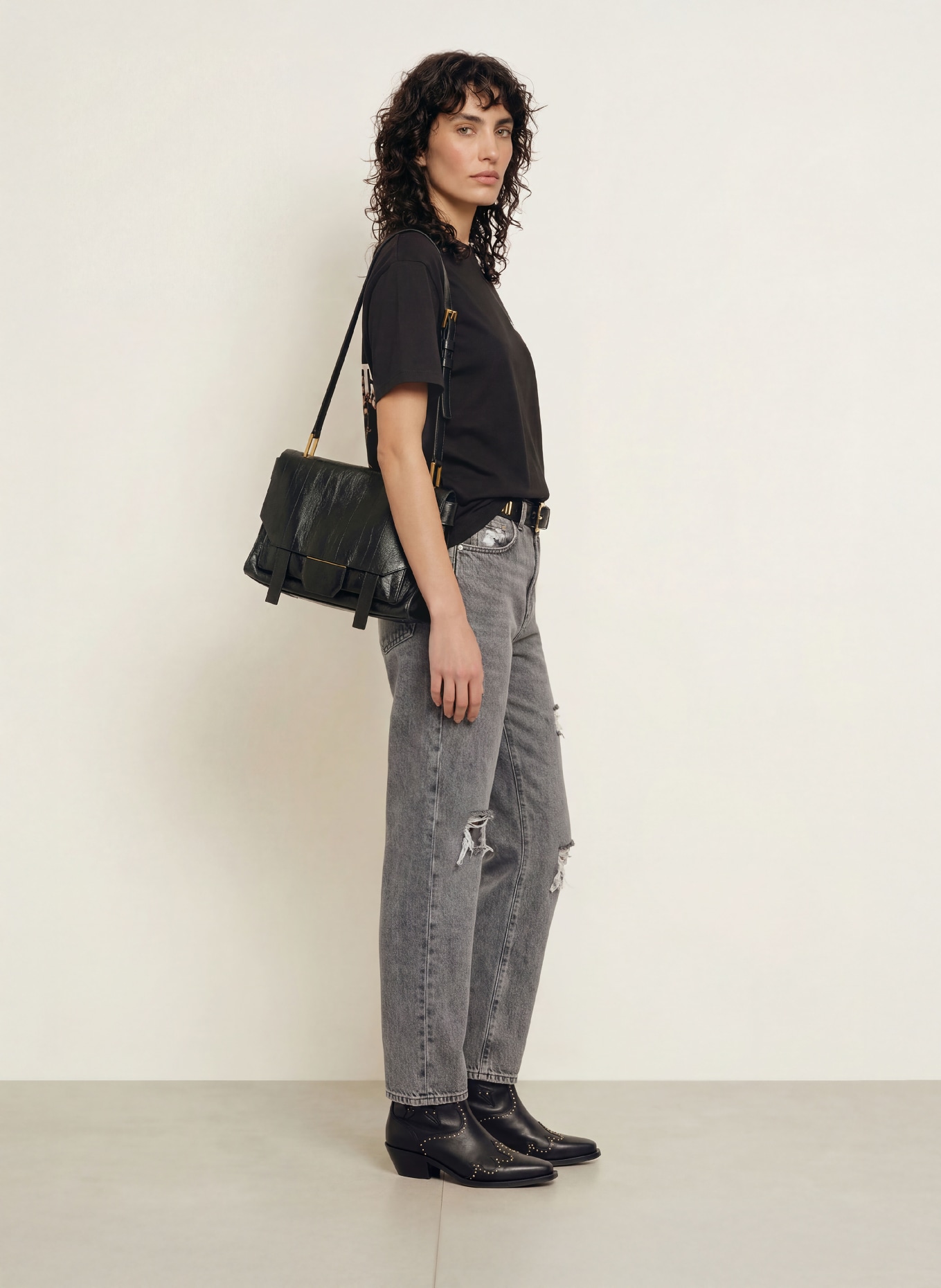 ALLSAINTS VALEN ETTA T-shirt: BLACK