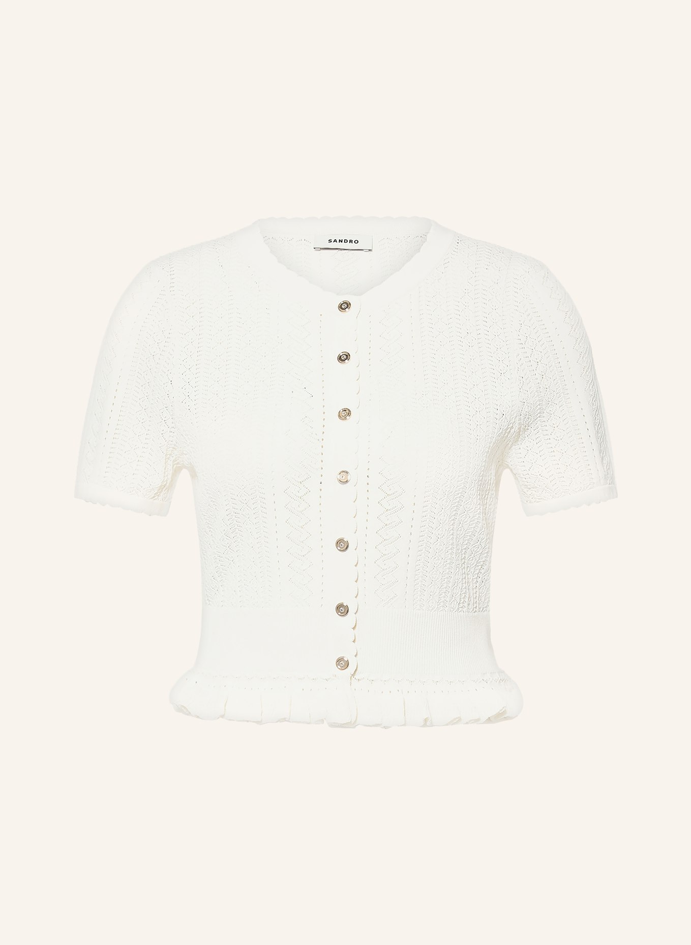 SANDRO Strickjacke: ECRU
