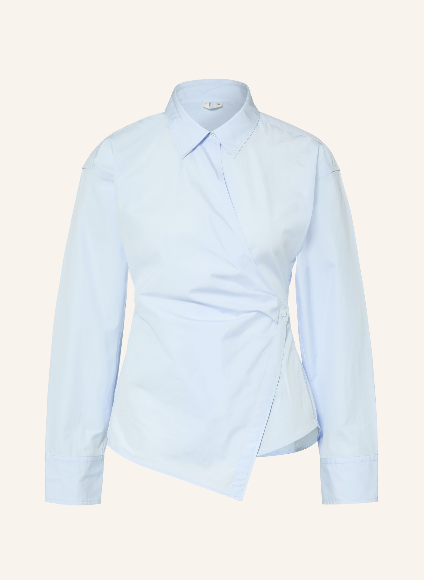 ARKET Hemdbluse in Wickeloptik: HELLBLAU