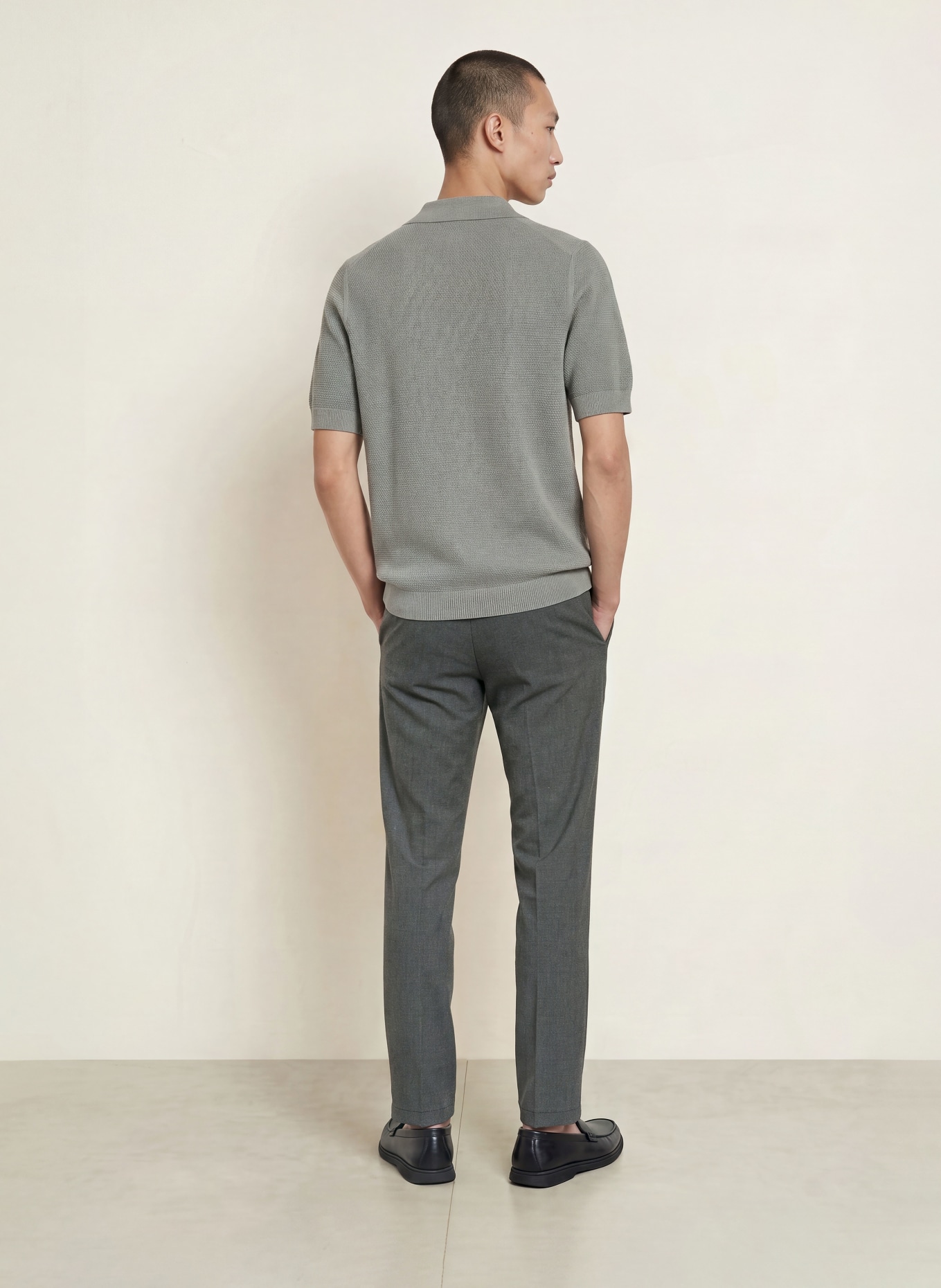 REISS Strickshirt LEON: GRAU