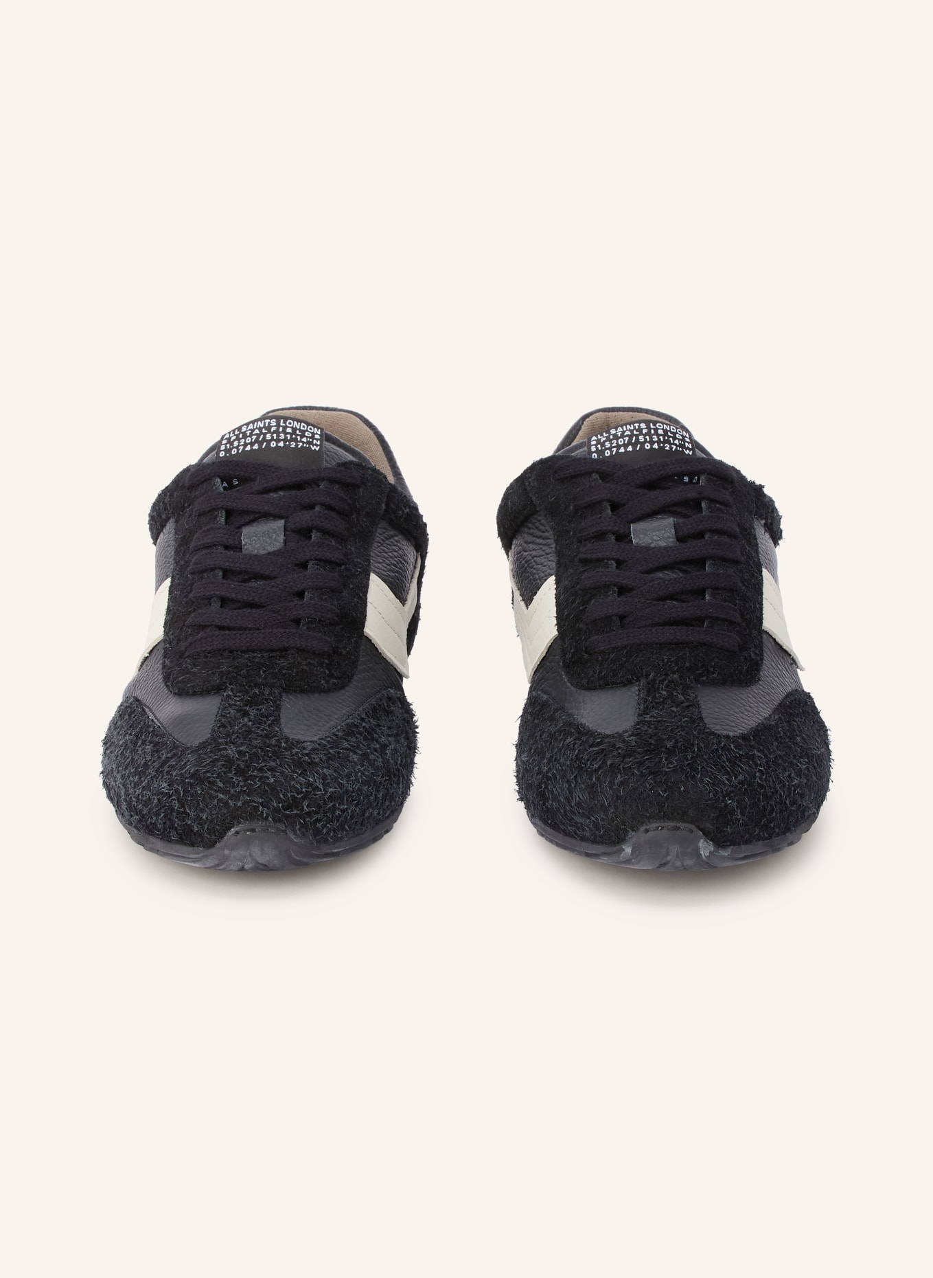 ALLSAINTS Sneakersy LIAM HEX: ČERNÁ / BÍLÁ