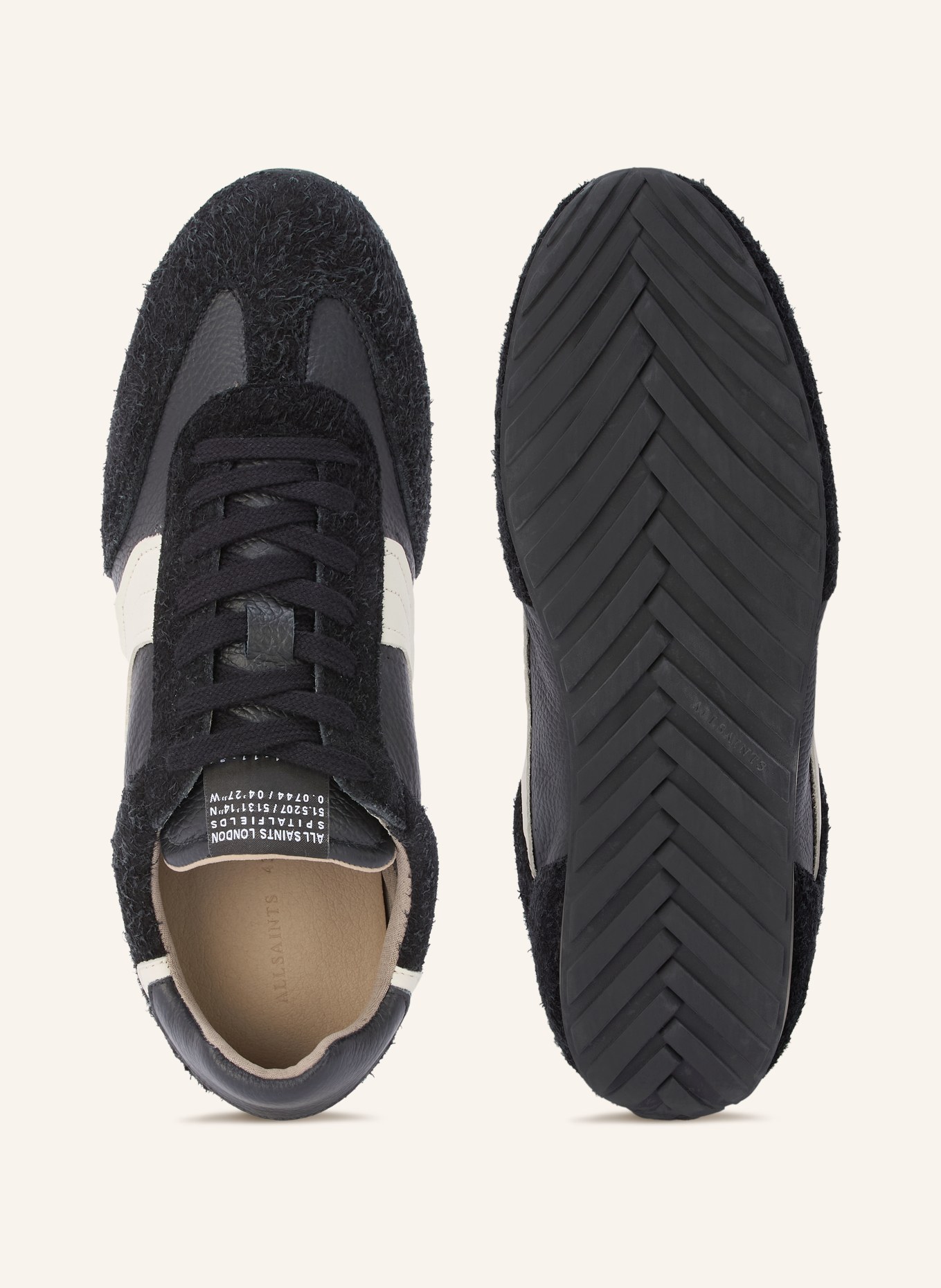 ALLSAINTS Sneakersy LIAM HEX: ČERNÁ / BÍLÁ